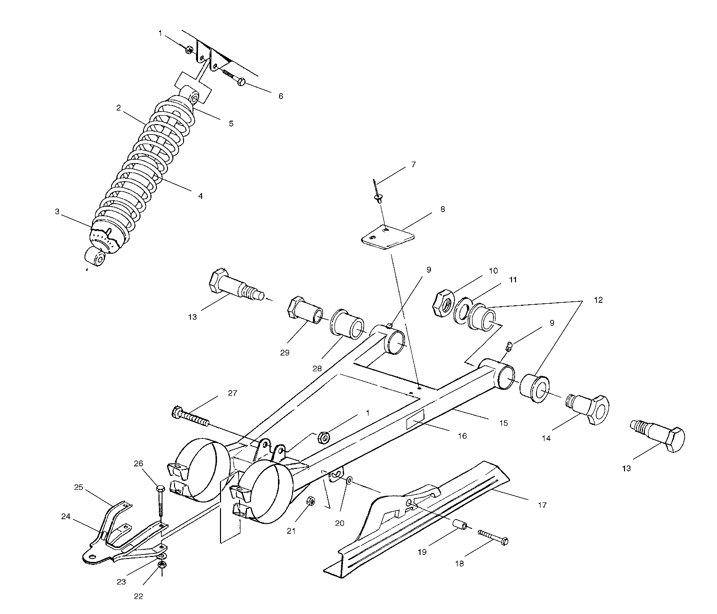 SWING ARM/SHOCK MOUNTING - A00AG25CA (4954865486B011)