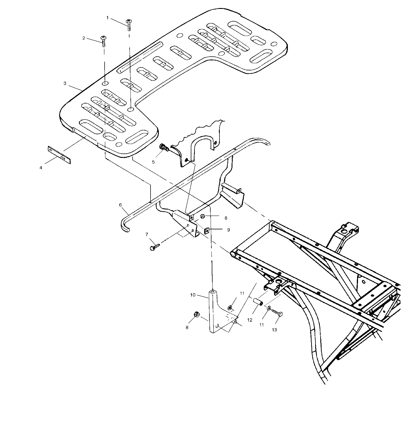 REAR RACK MOUNTING - A00CG38CA (4954875487A007)