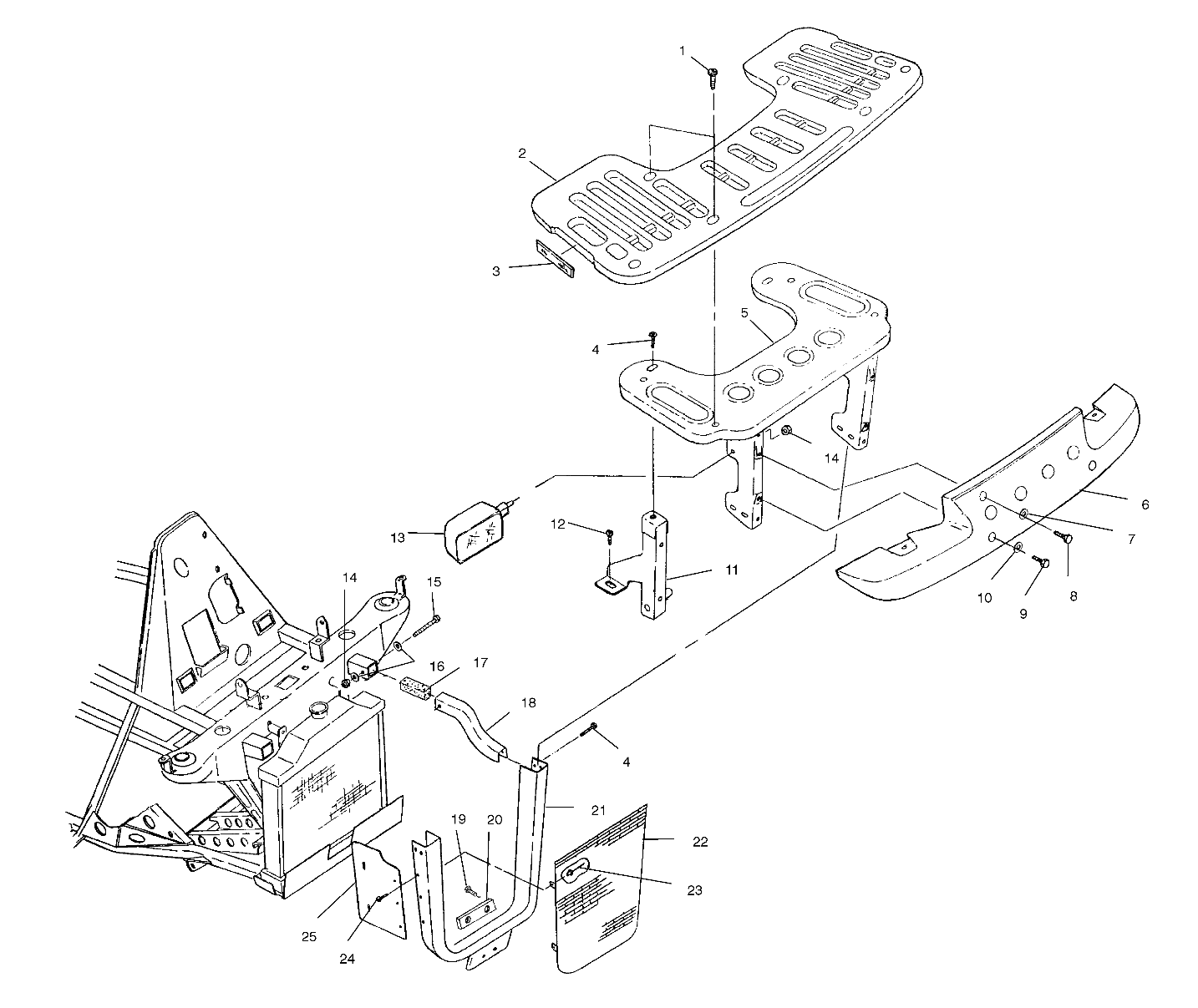 FRONT RACK and BUMPER MOUNTING - A00CG38CA (4954875487A009)