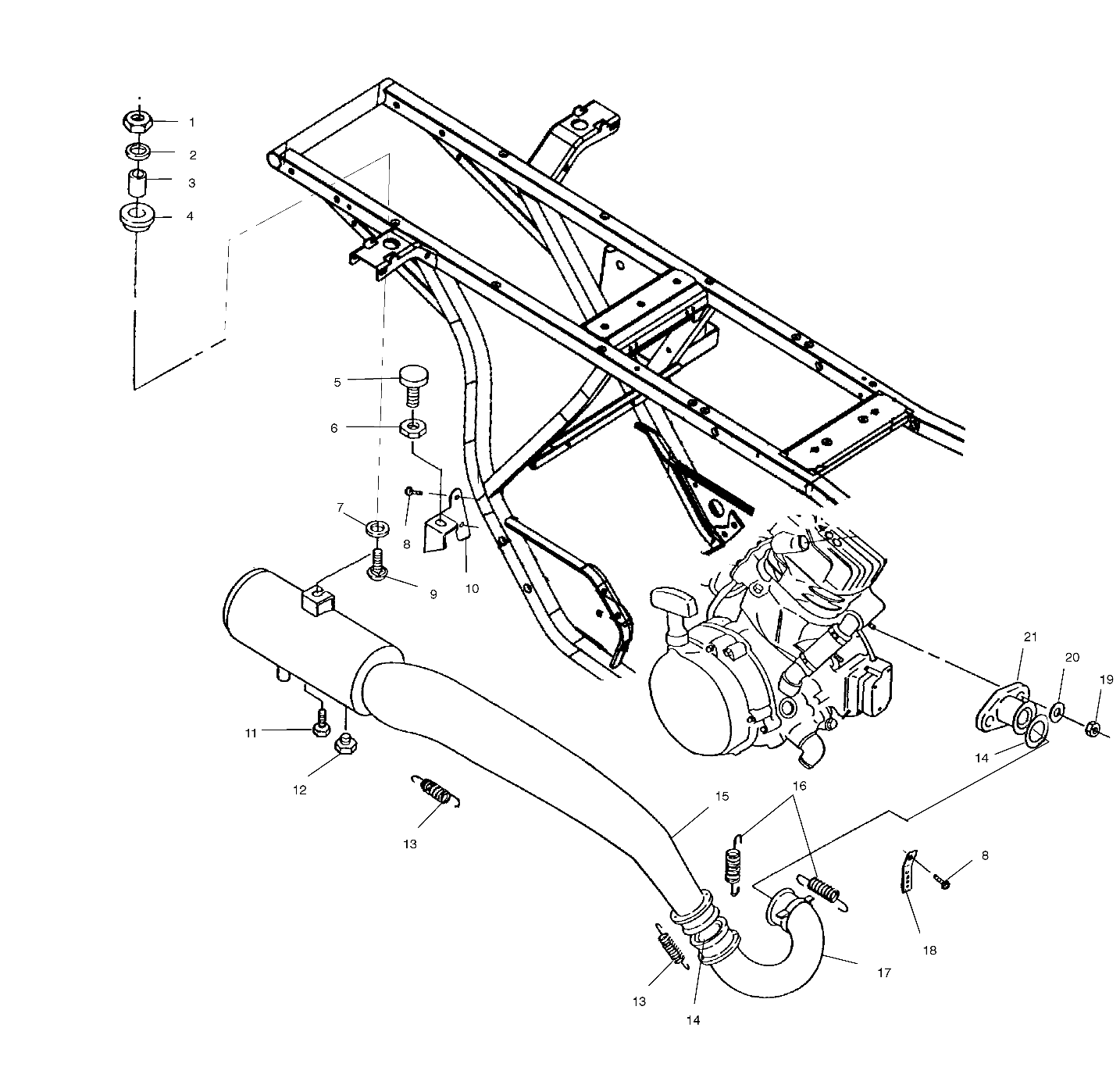 EXHAUST SYSTEM - A00CG38CA (4954875487A013)