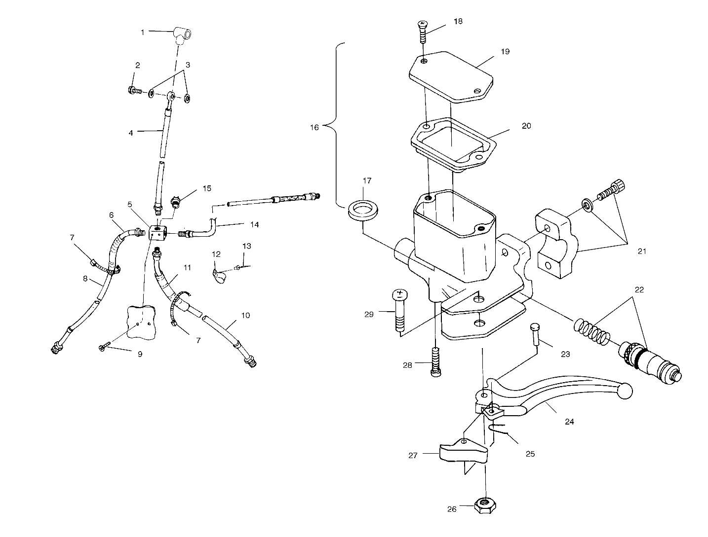 CONTROLS - MASTER CYLINDER/BRAKE LINE - A00CG38CA (4954875487B010)