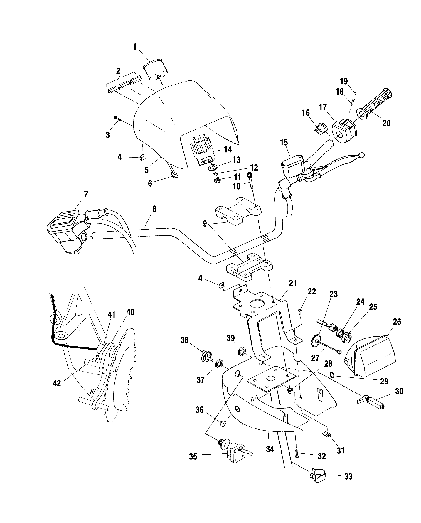 HANDLEBAR and HEADLIGHT POD - A00CG38CA (4954875487B013)