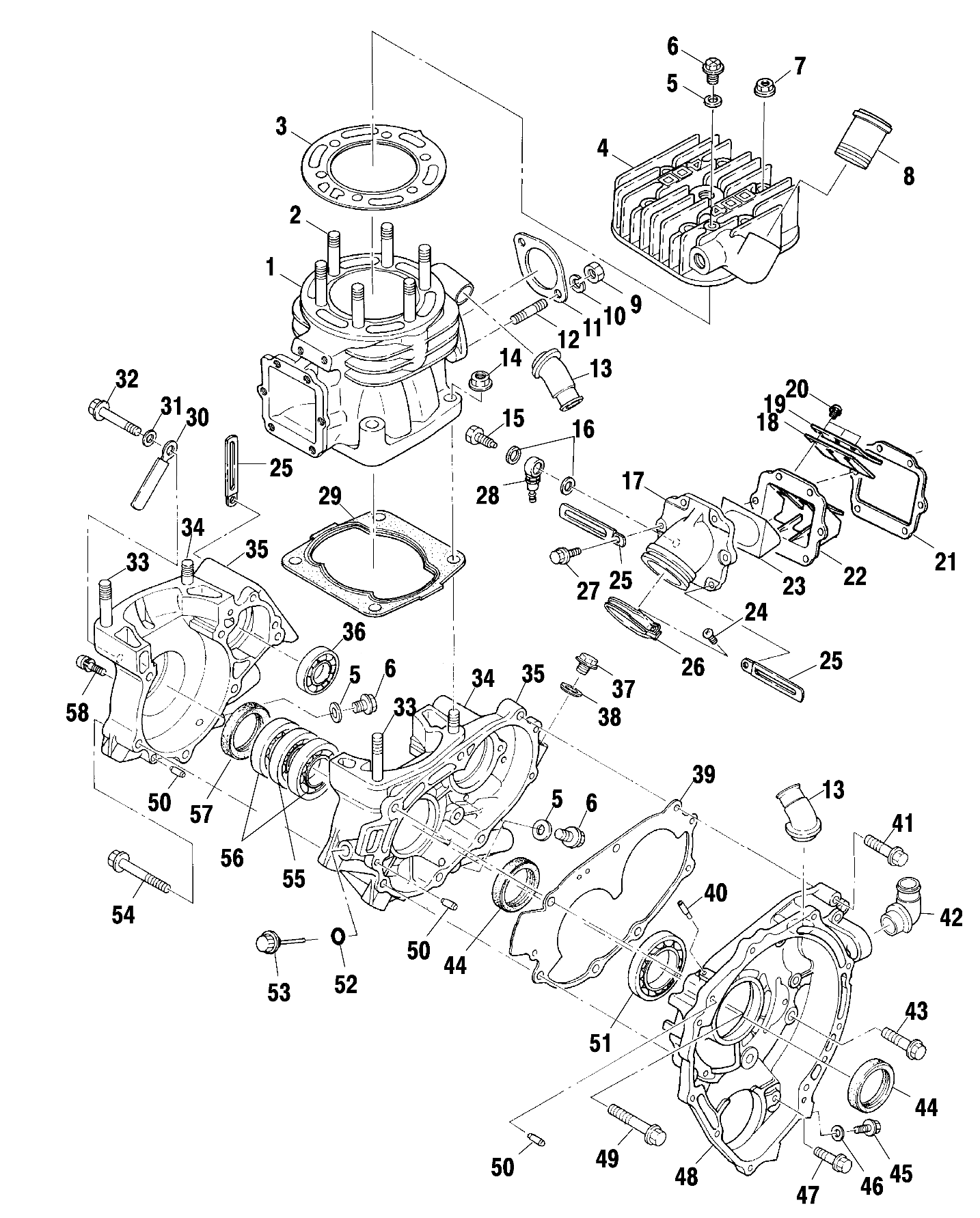 CRANKCASE and CYLINDER - A00CG38CA (4954875487D004)