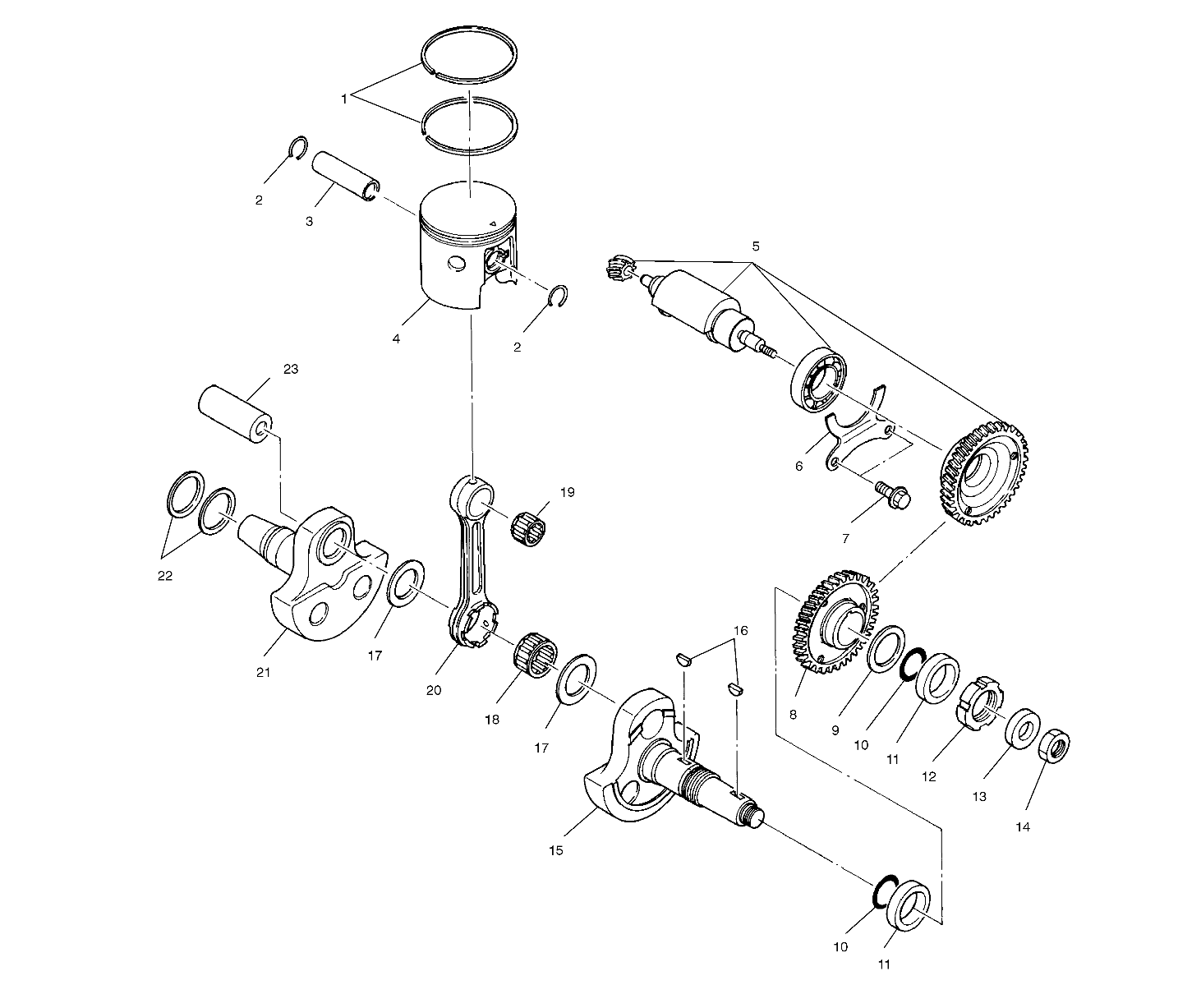 PISTON and CRANKSHAFT - A00CG38CA (4954875487D005)