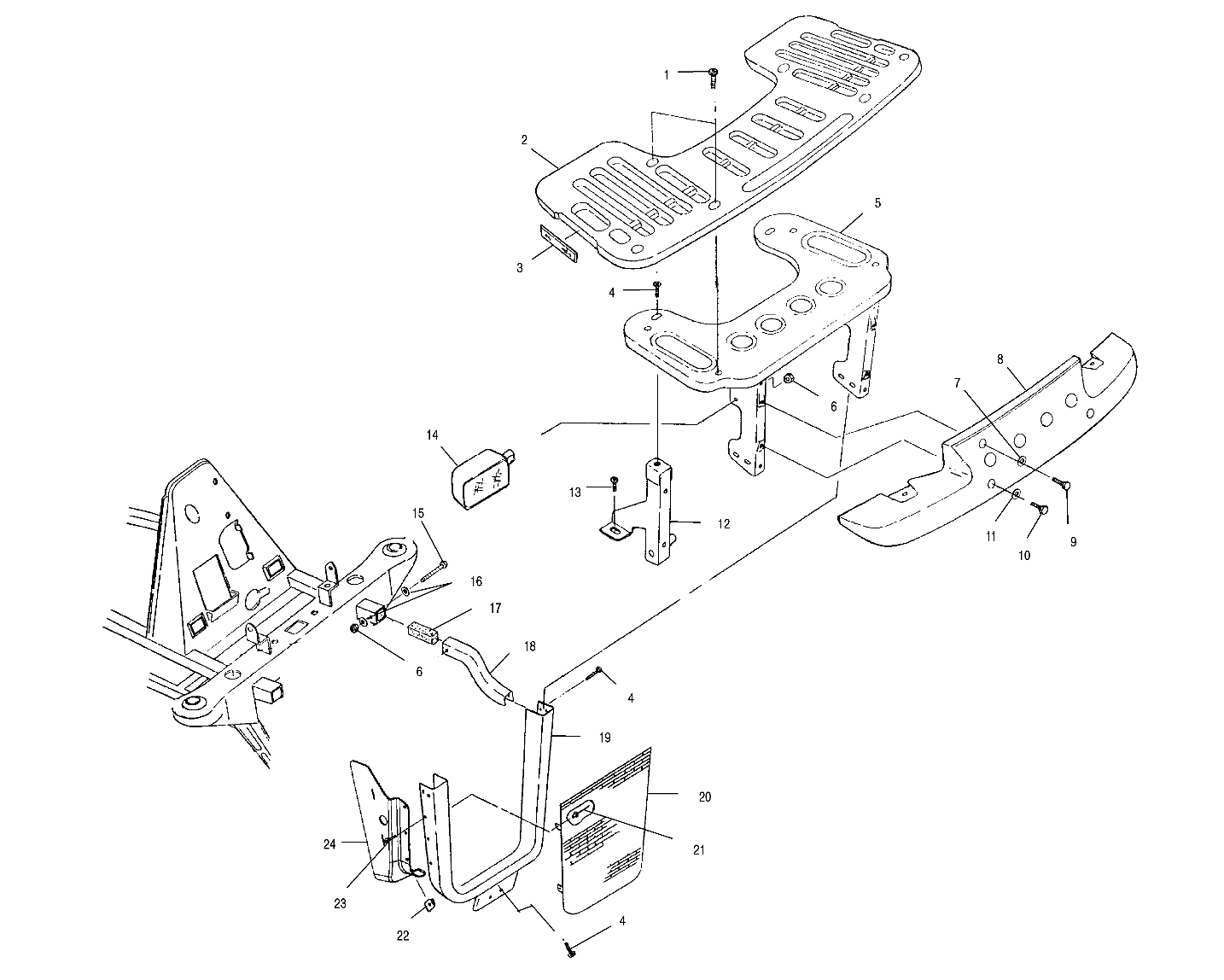 FRONT RACK and BUMPER MOUNTING - A00CK32AA (4954895489A009)