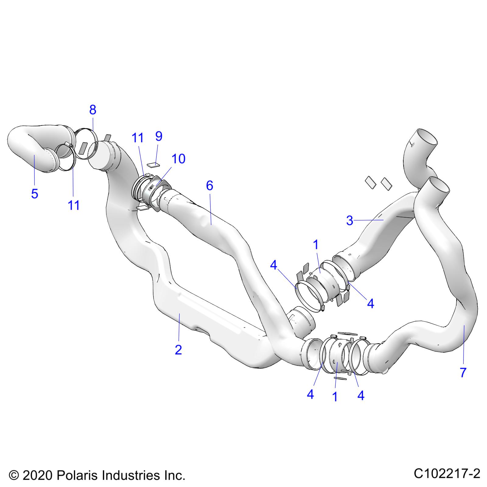 BODY, CLUTCH DUCTS - A21SXN85A4 (C102217-2)