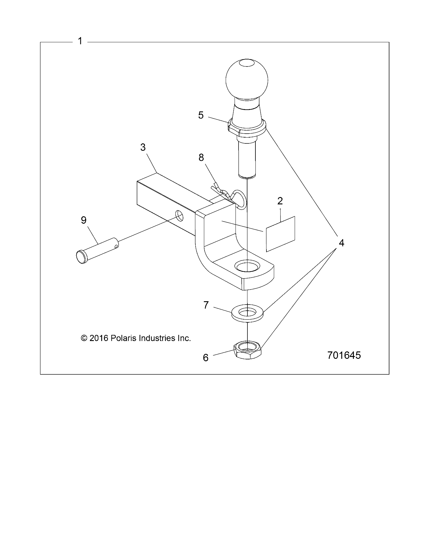 CHASSIS, HITCH - A24SLS95CN/FN (701645)