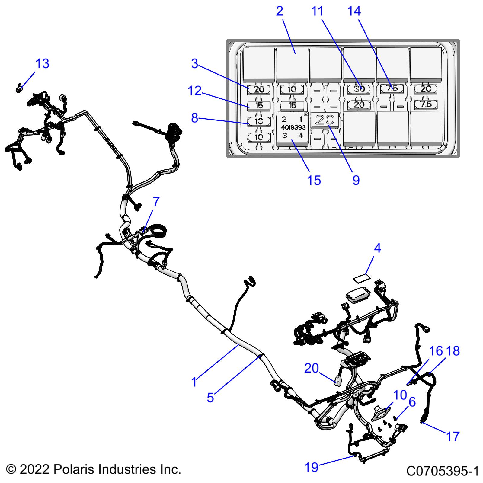 ELECTRICAL, WIRE HARNESS - R22RSB99AZ/BZ (C0705395-1)