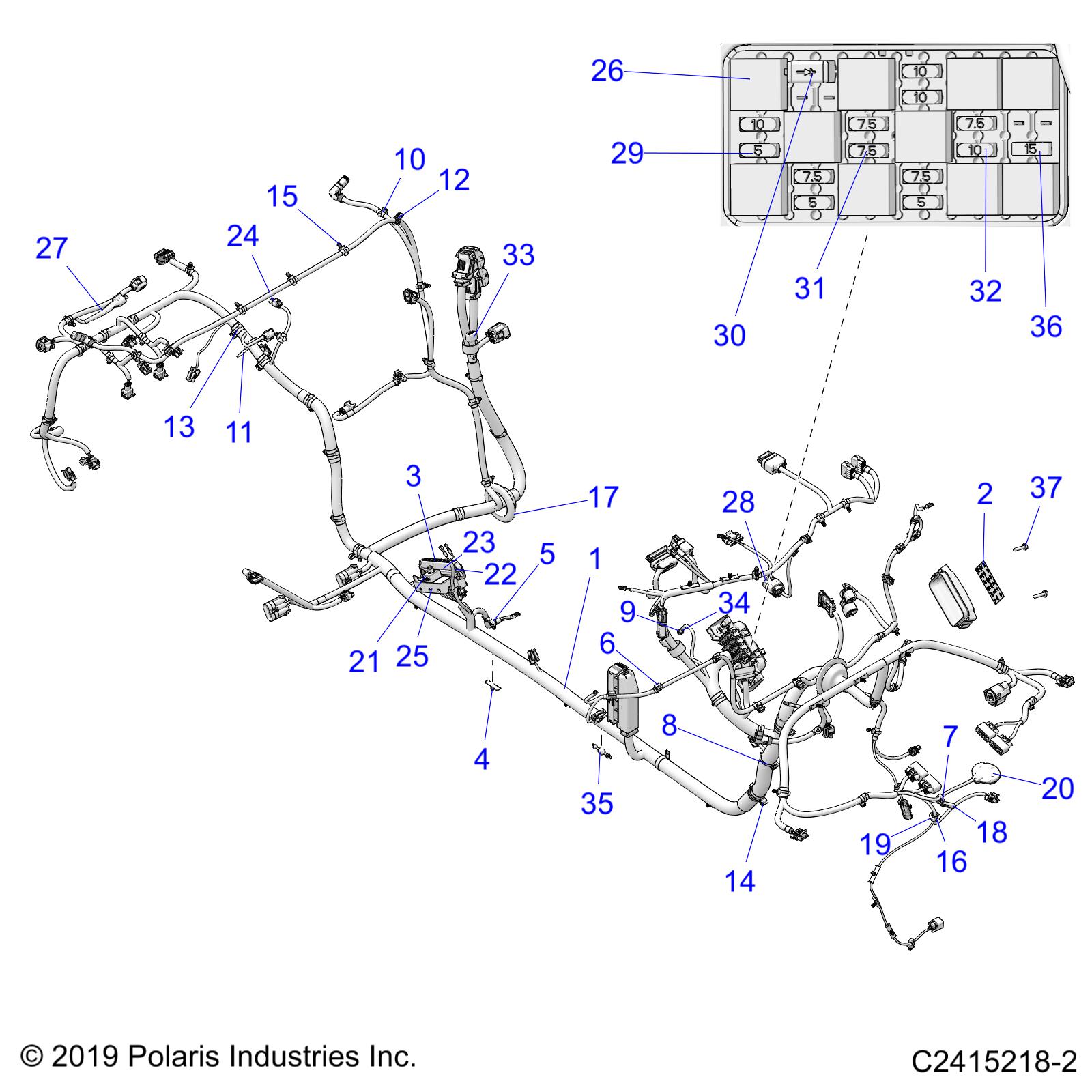 ELECTRICAL, WIRE HARNESS, CHASSIS - Z20RAD92LC (C2415218-2)