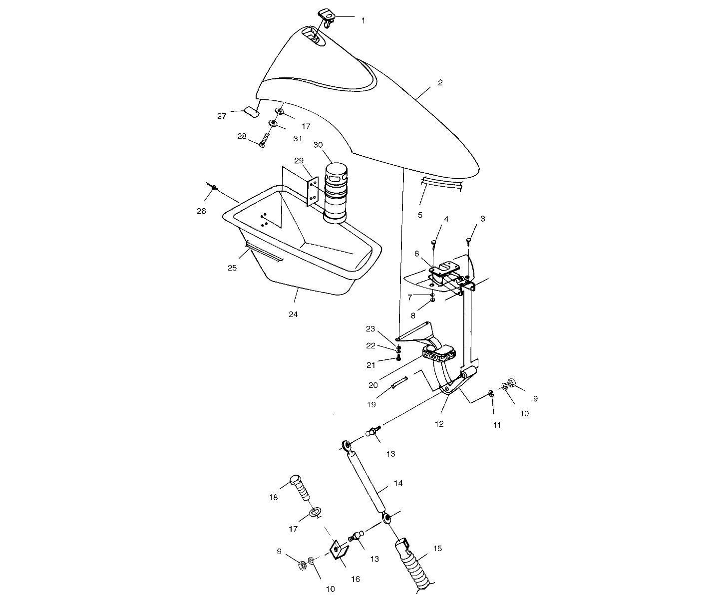 FRONT STORAGE COMPARTMENT - W004673D (4955755575A009)