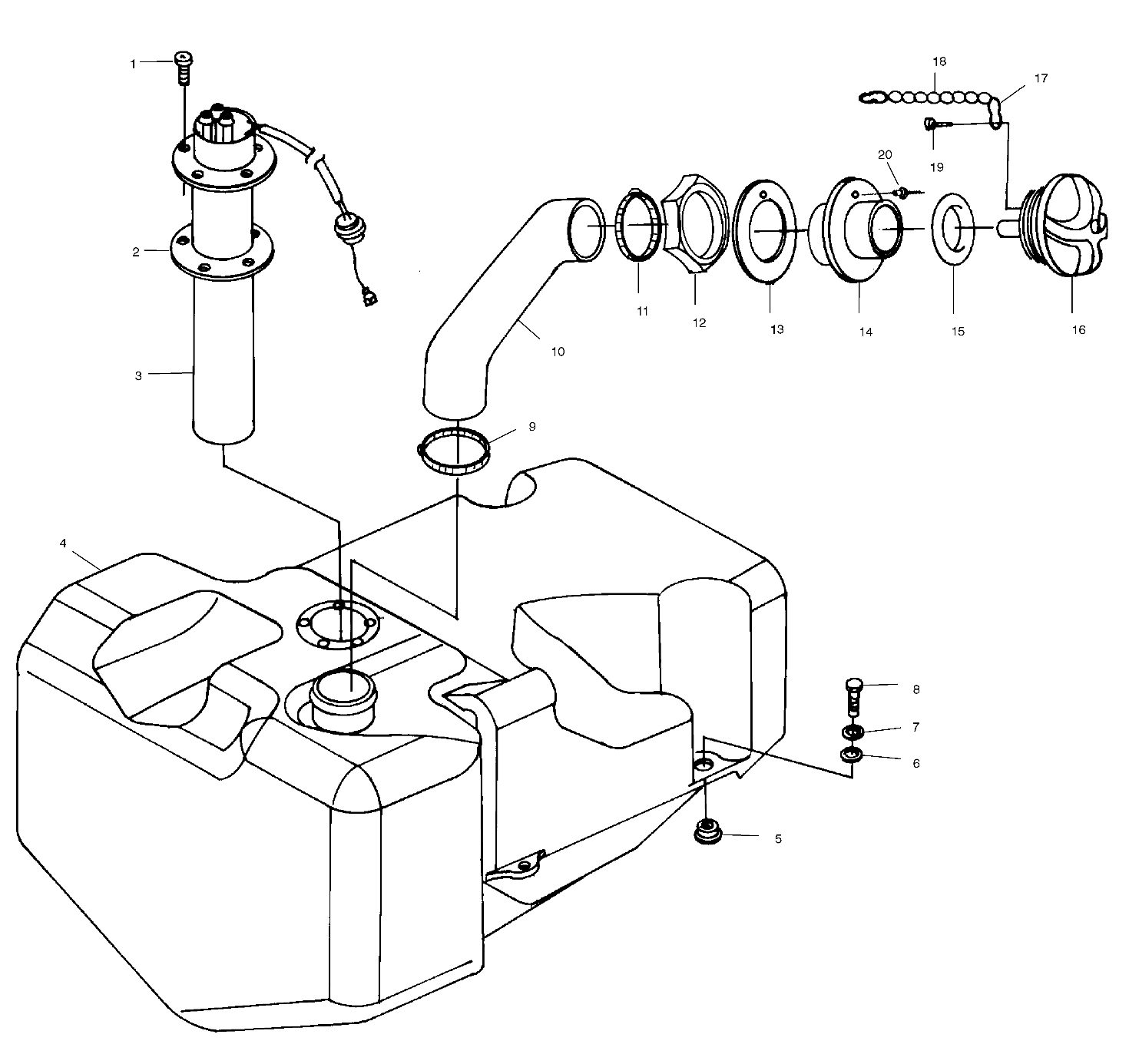 FUEL TANK - W004673D (4955755575A010)