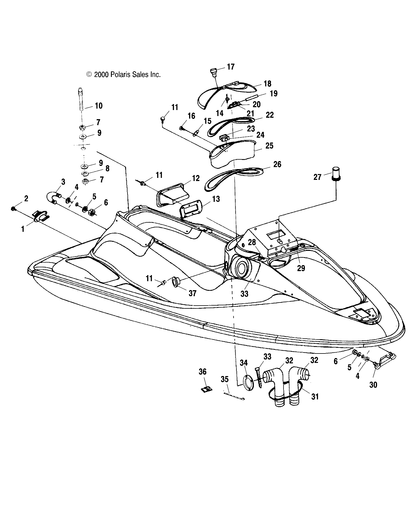 HULL and BODY - W004699D (4955765576A005)