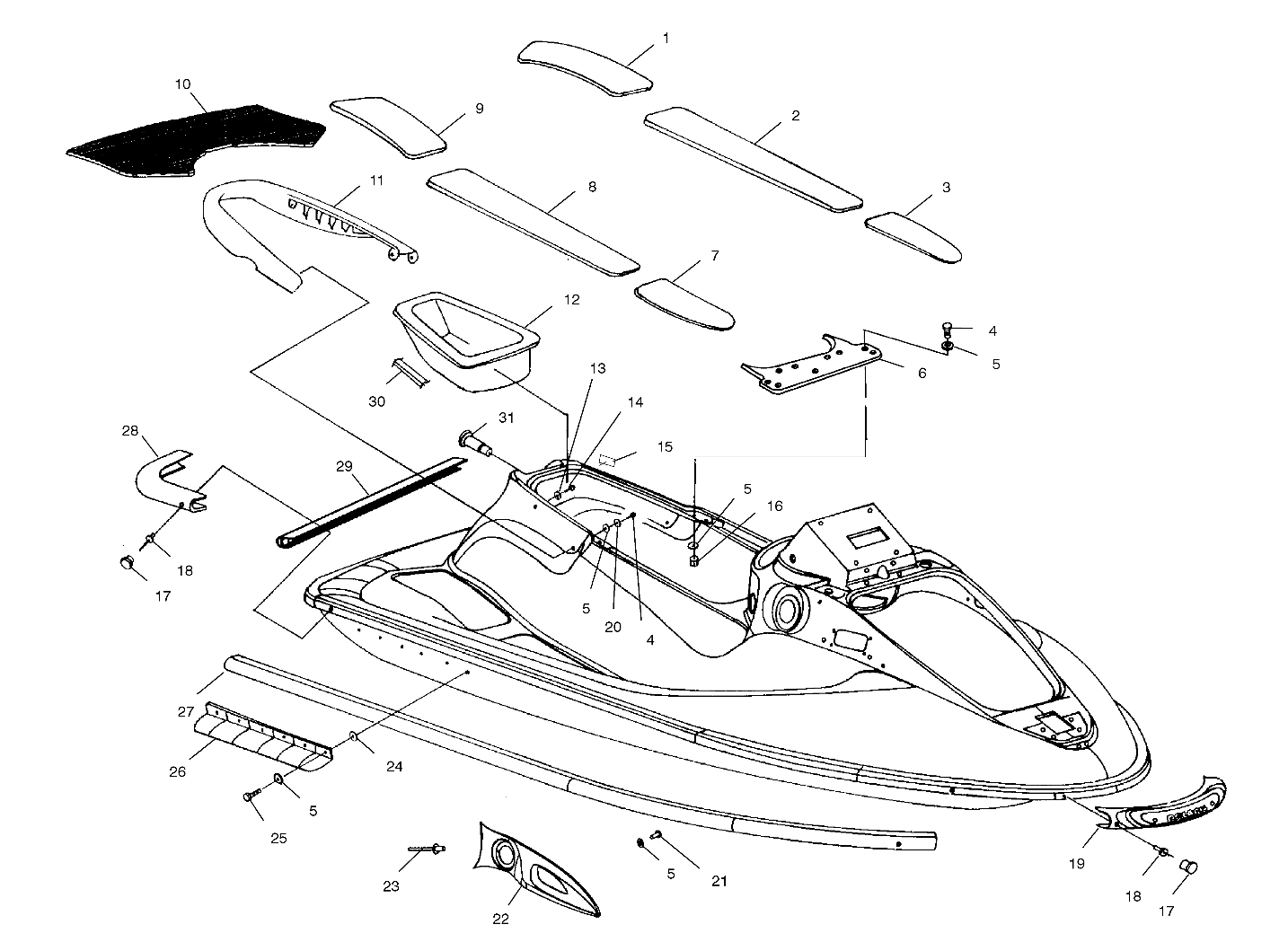 HULL and BODY - W004699D (4955765576A007)