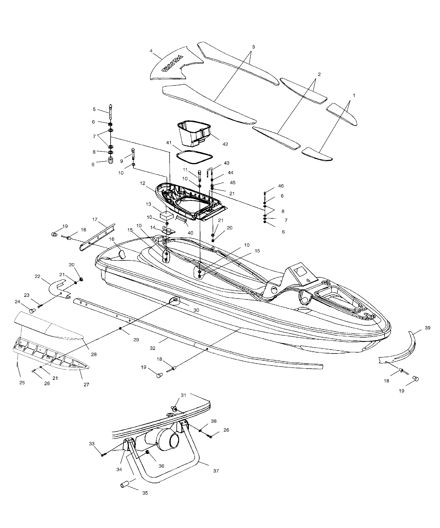 HULL and BODY - W005099D (4955775577A007)