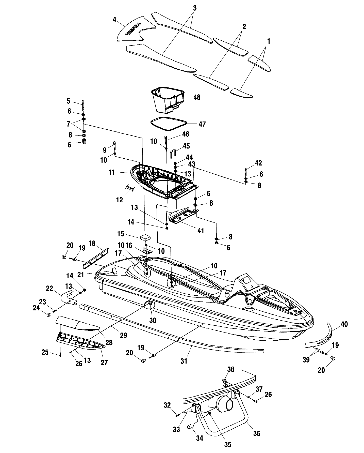 HULL and BODY - W005098D (4955785578A007)