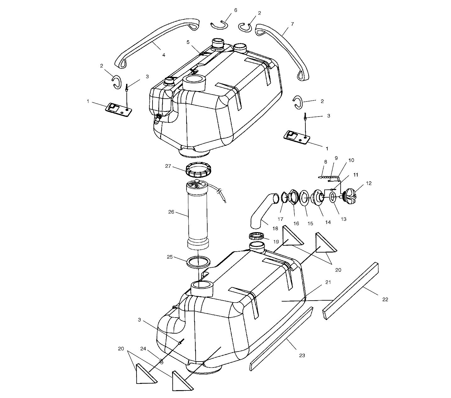 FUEL TANK - W005098D (4955785578A012)