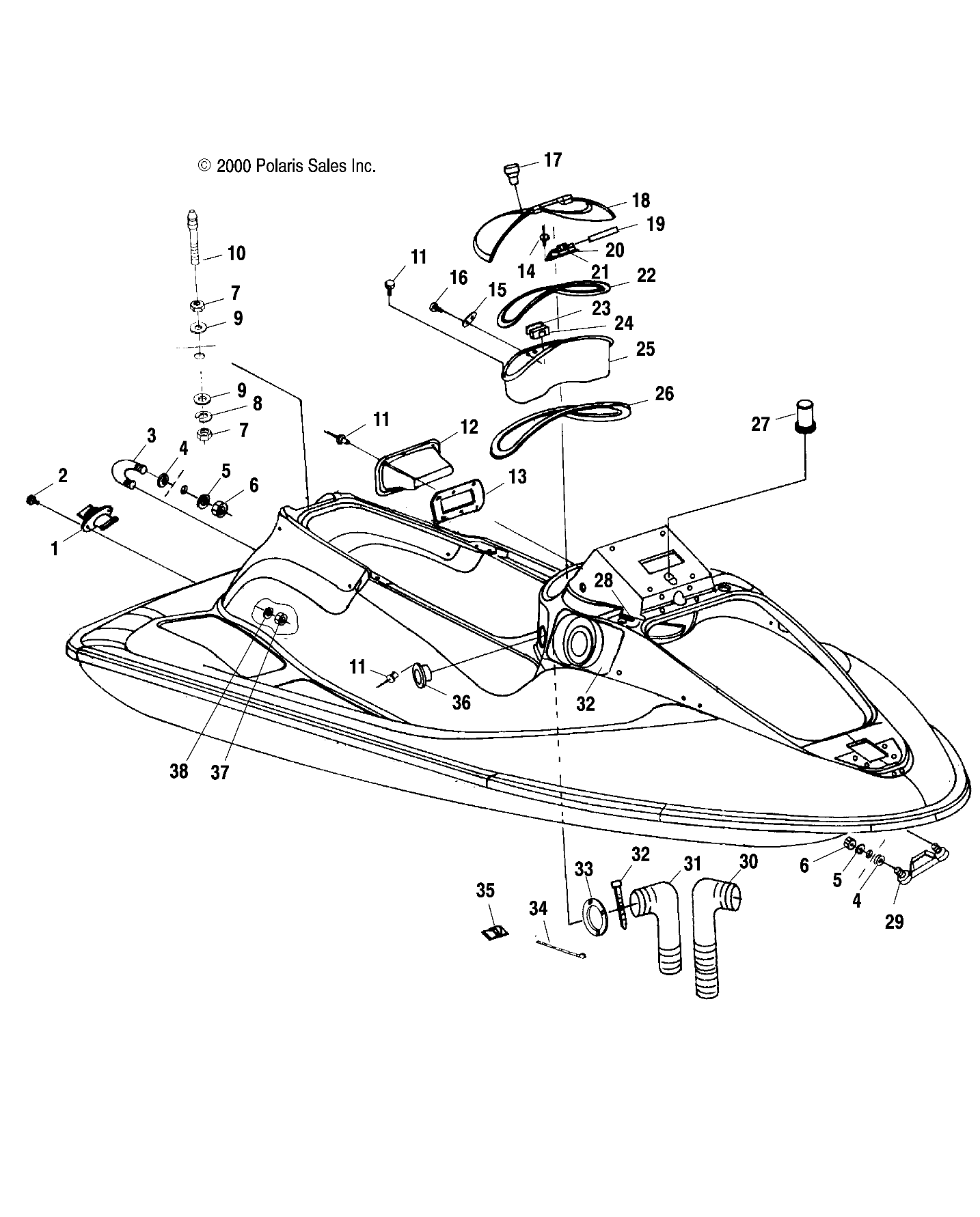 HULL and BODY - W004999D (4955805580A005)