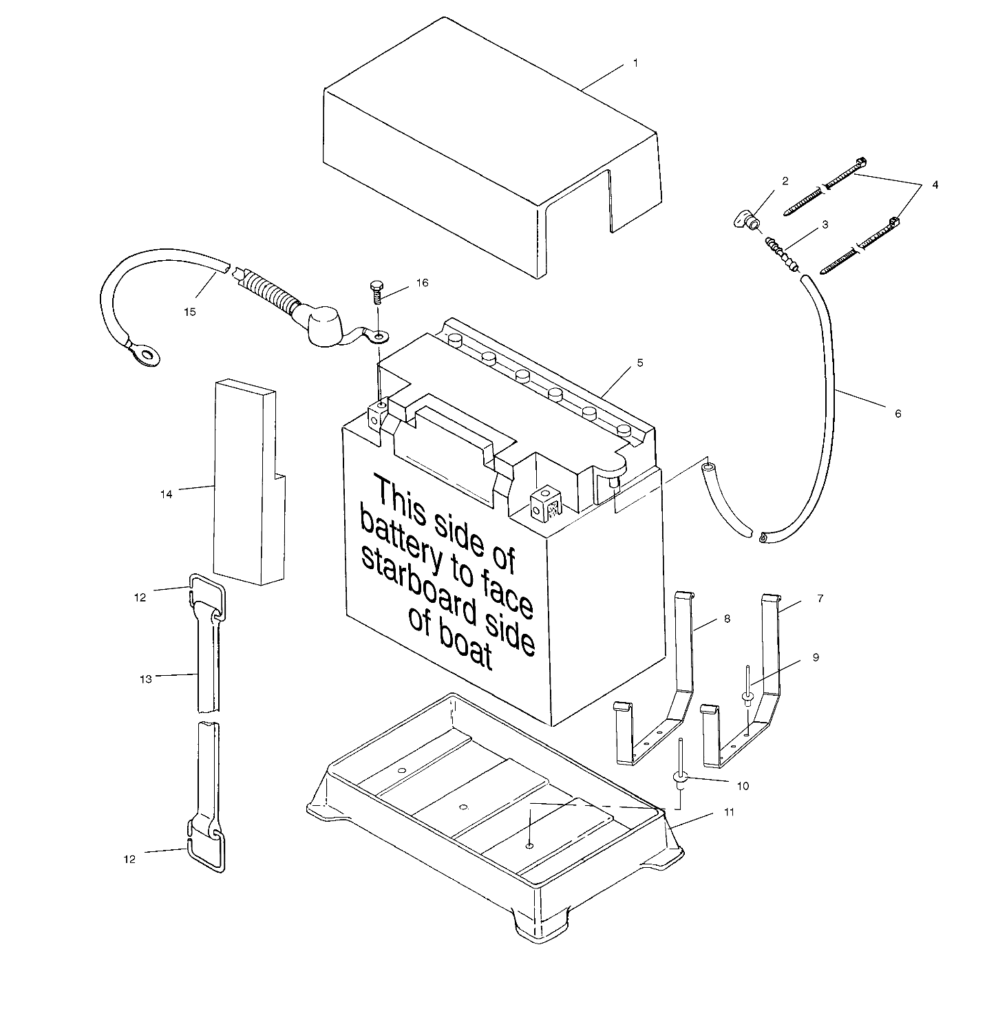 BATTERY BOX - W004999D (4955805580B007)