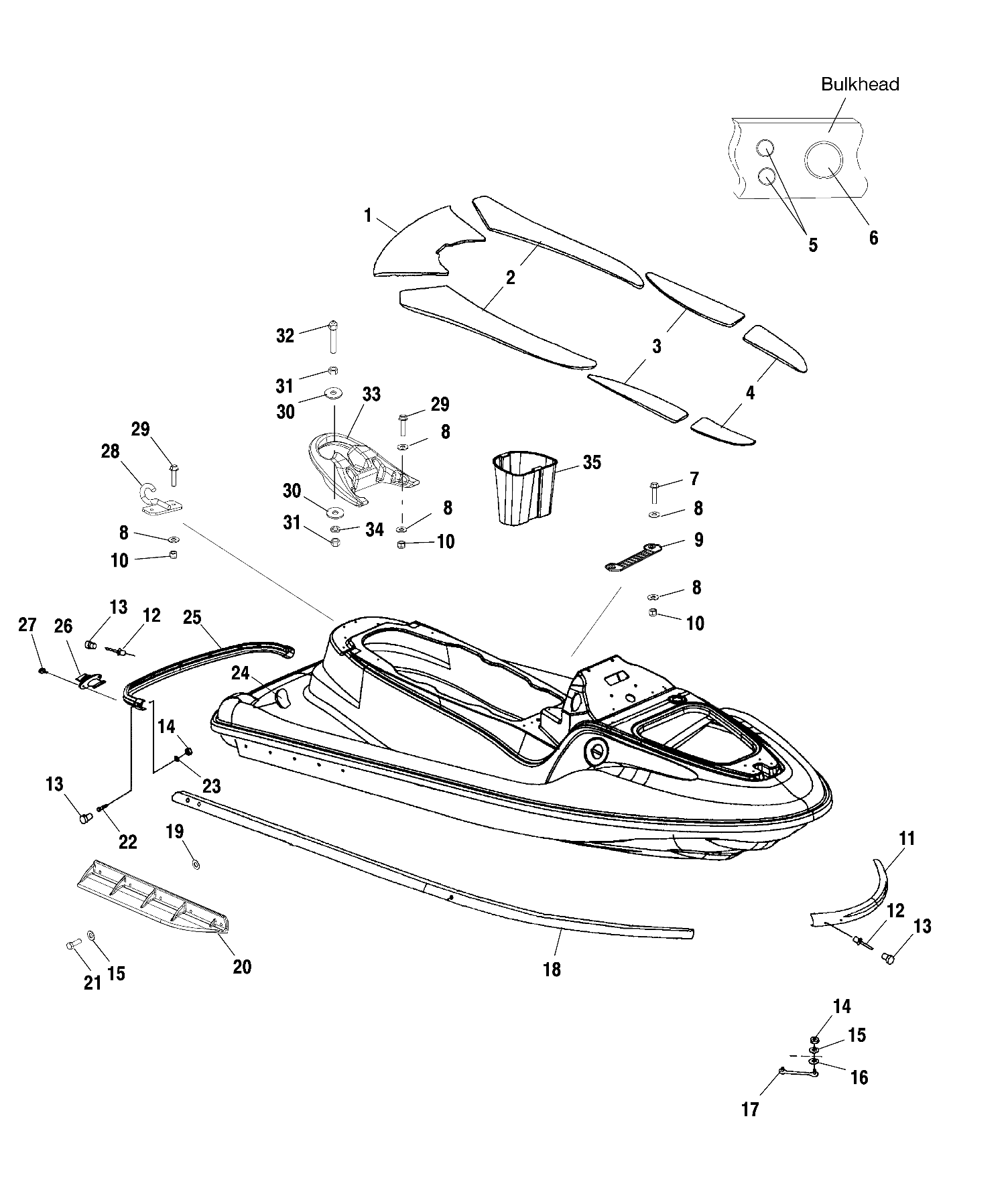 HULL and BODY - W005197D (4955815581A007)