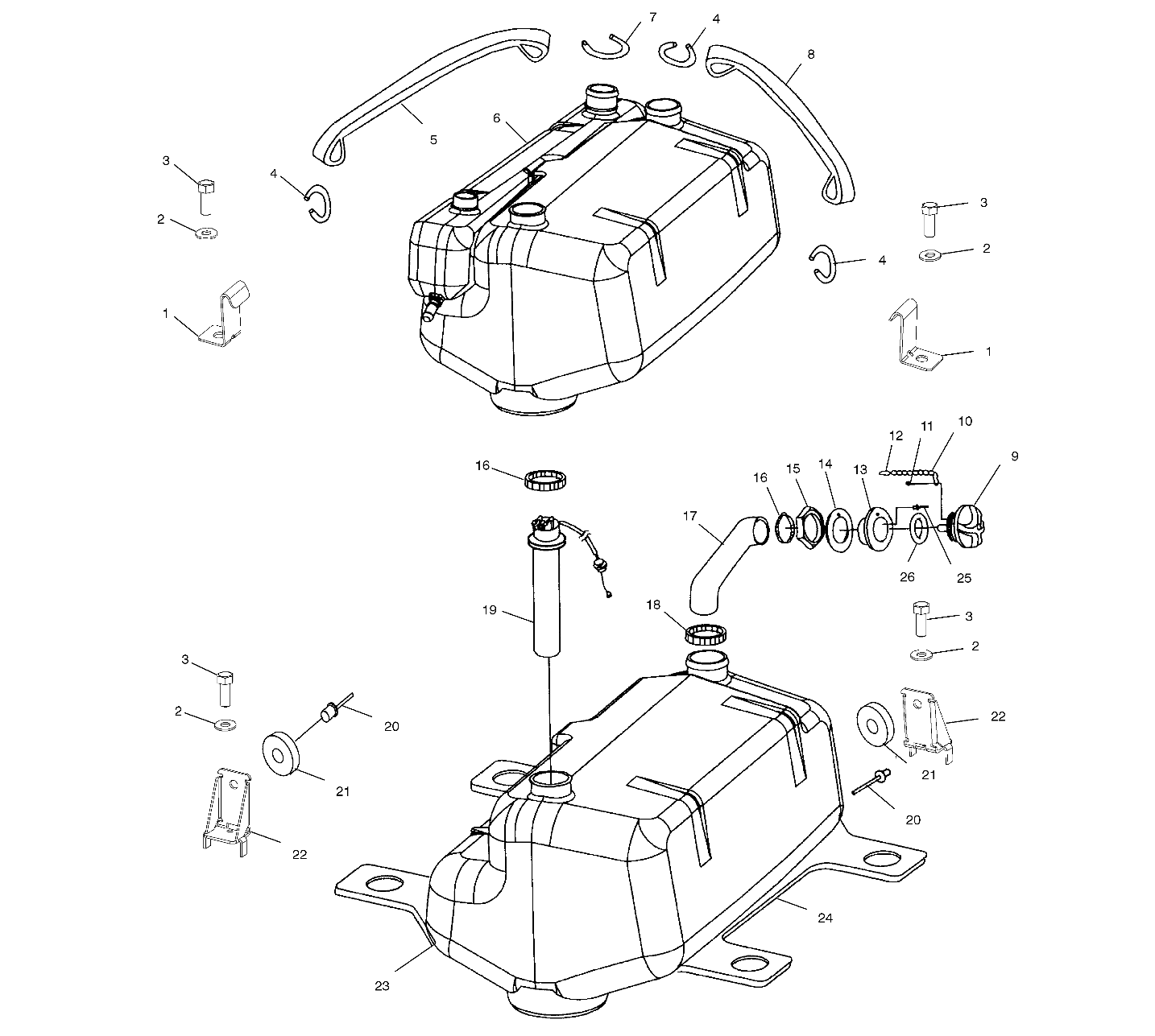 FUEL TANK - W005197D (4955815581A011)