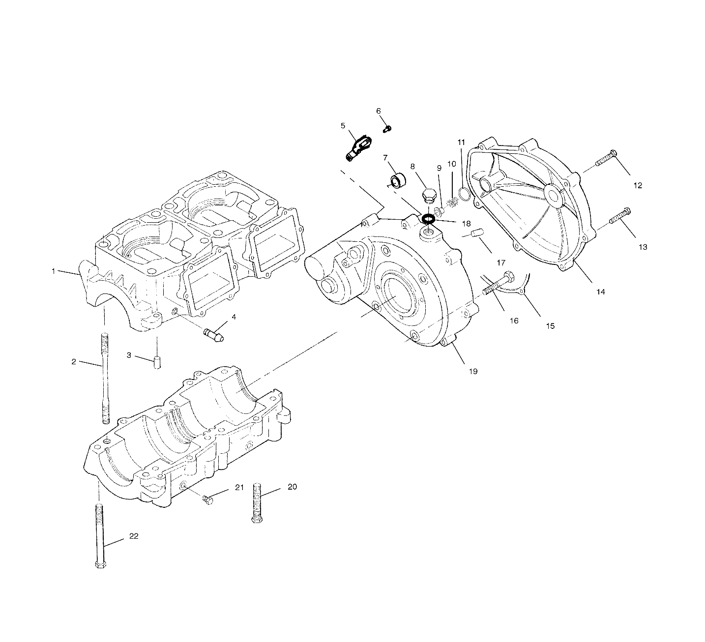 CRANKCASE - W005197I (4955815581C003)