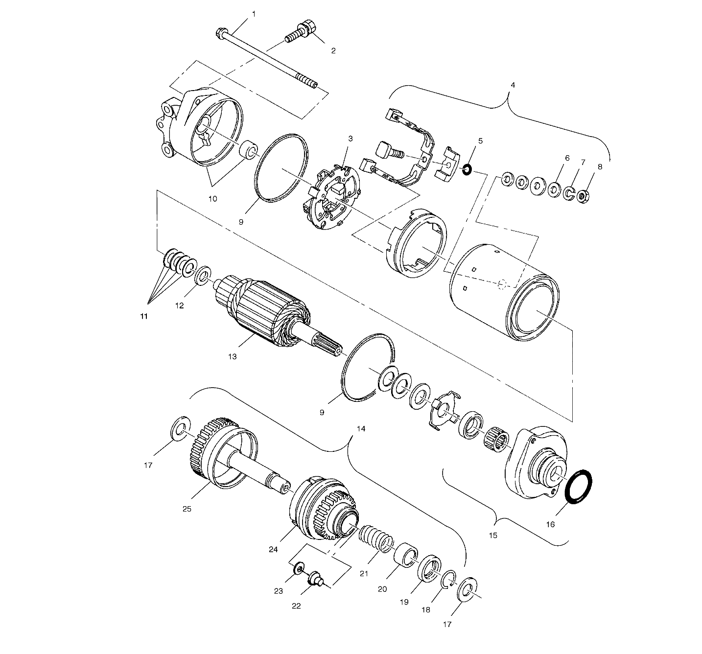 STARTING MOTOR - W005197I (4955815581C009)