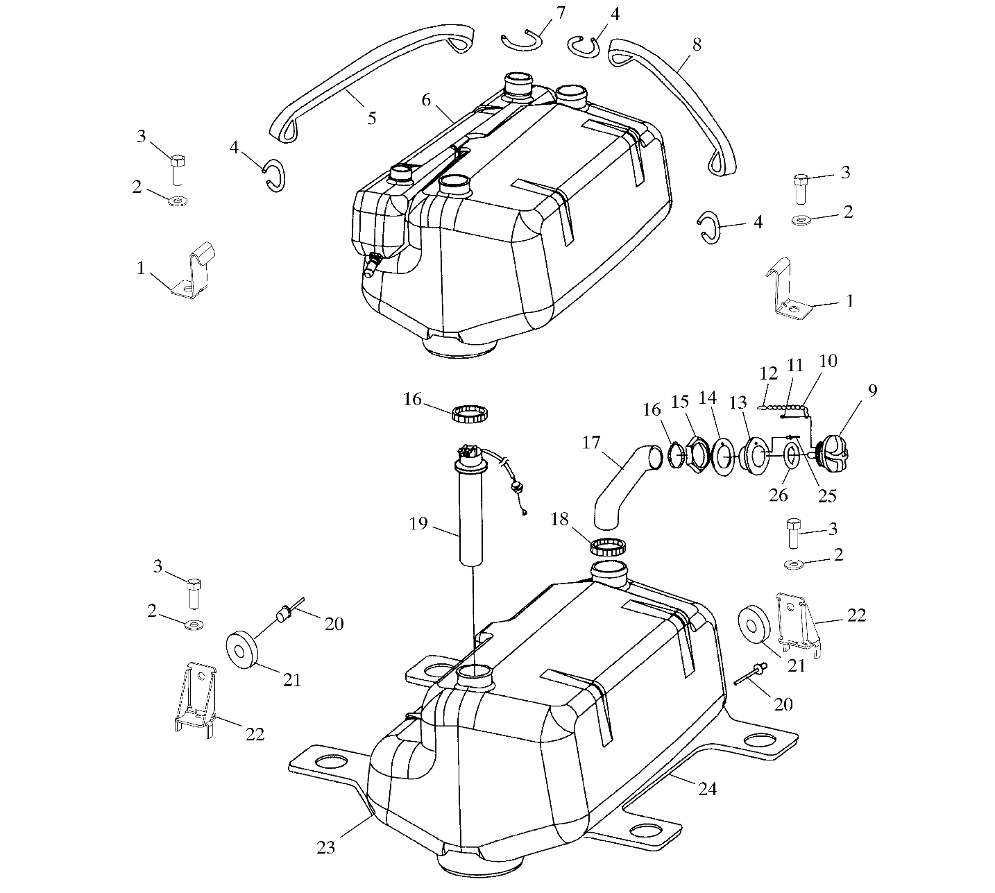 FUEL TANK - W005199D (4955825582A011)