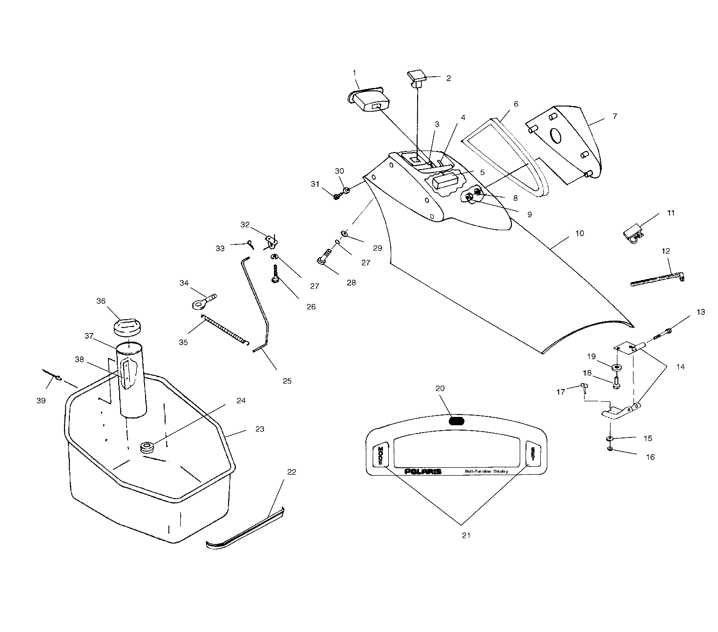 FRONT STORAGE COMPARTMENT - B994596 (4955995599a008)