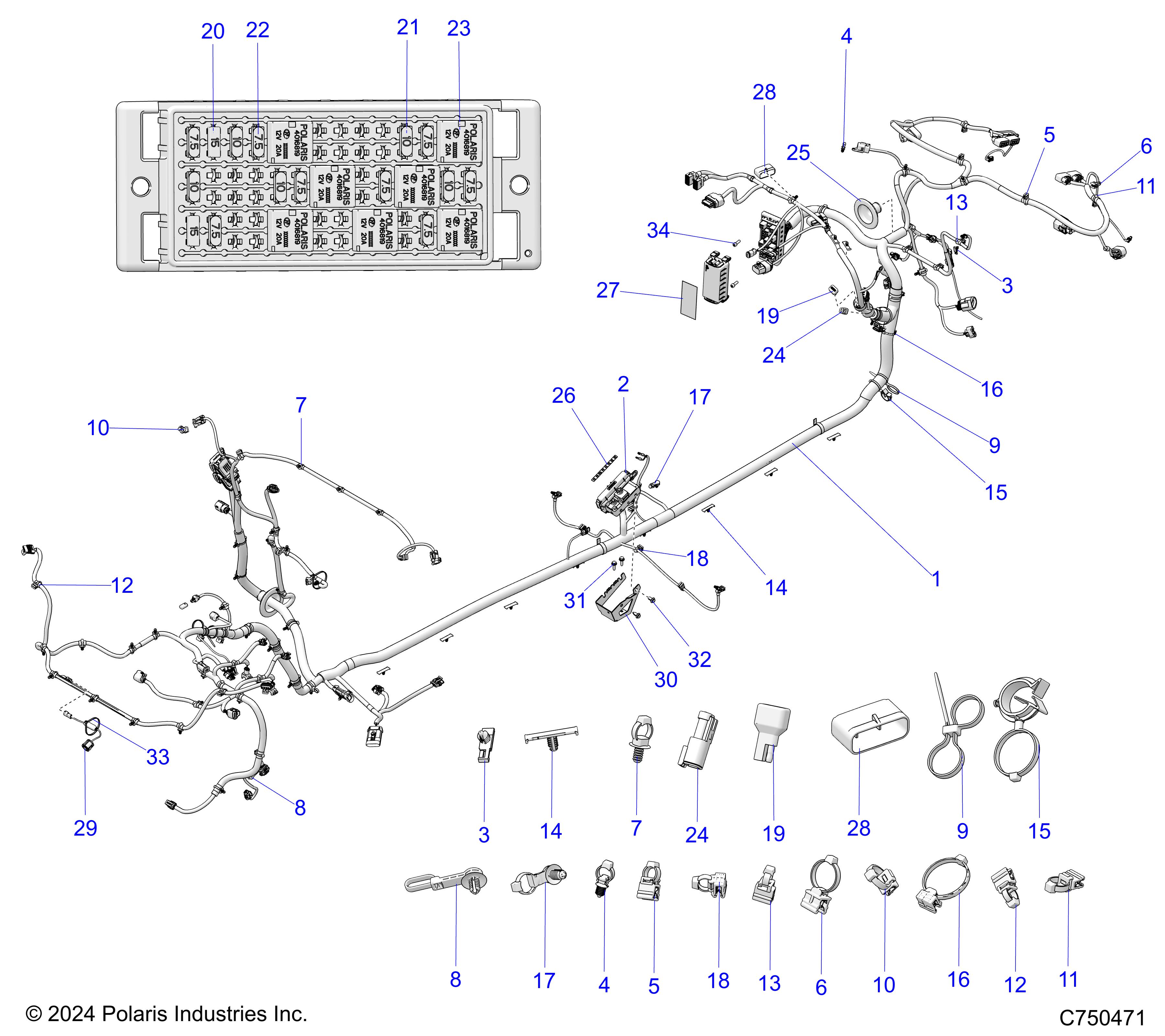 ELECTRICAL, WIRE HARNESS, CHASSIS - Z25S4D92AA/AL/BA/BF/AF/BL (C750471)