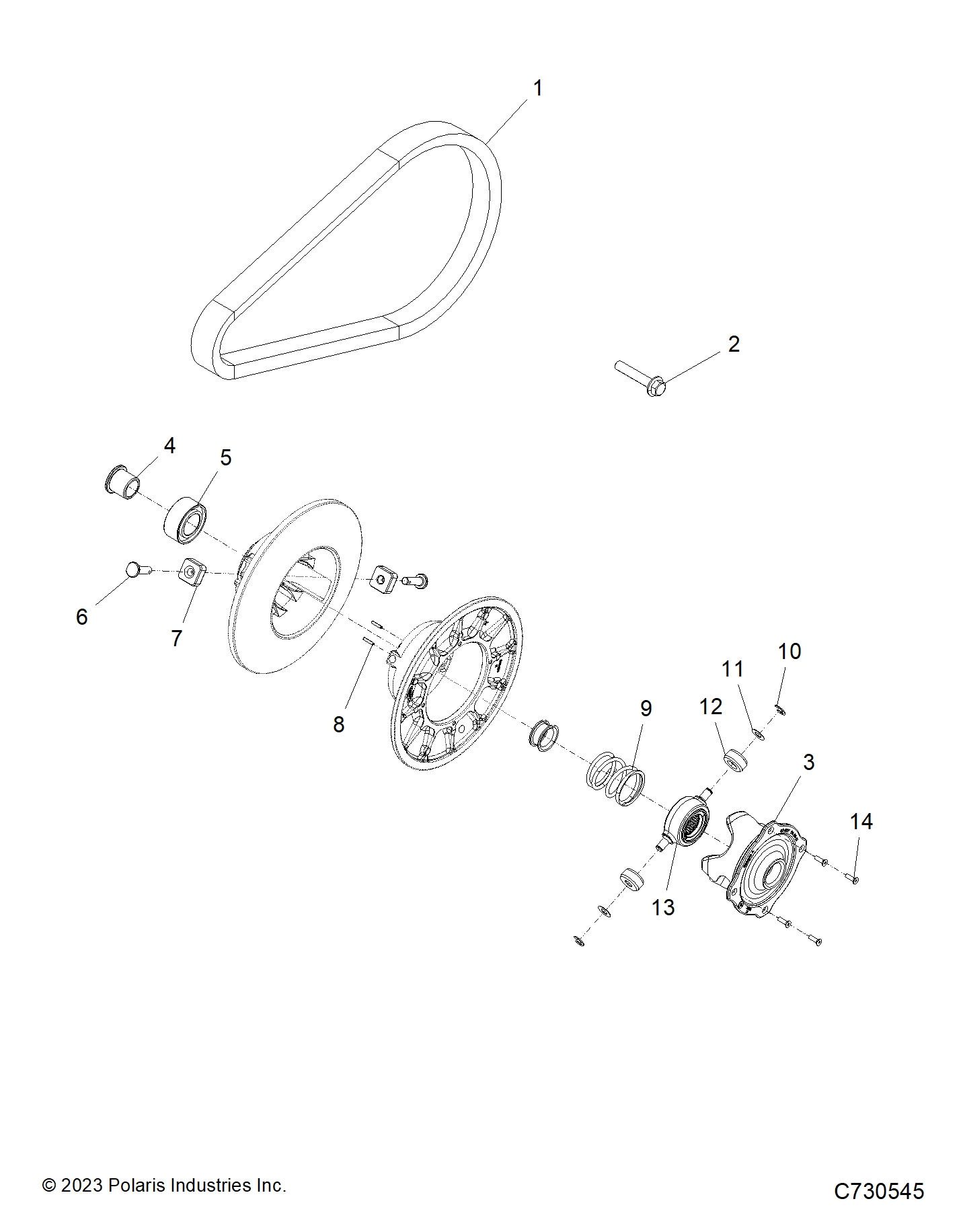 DRIVE TRAIN, CLUTCH SECONDARY  - R17RT_99 ALL OPTIONS (C730545)