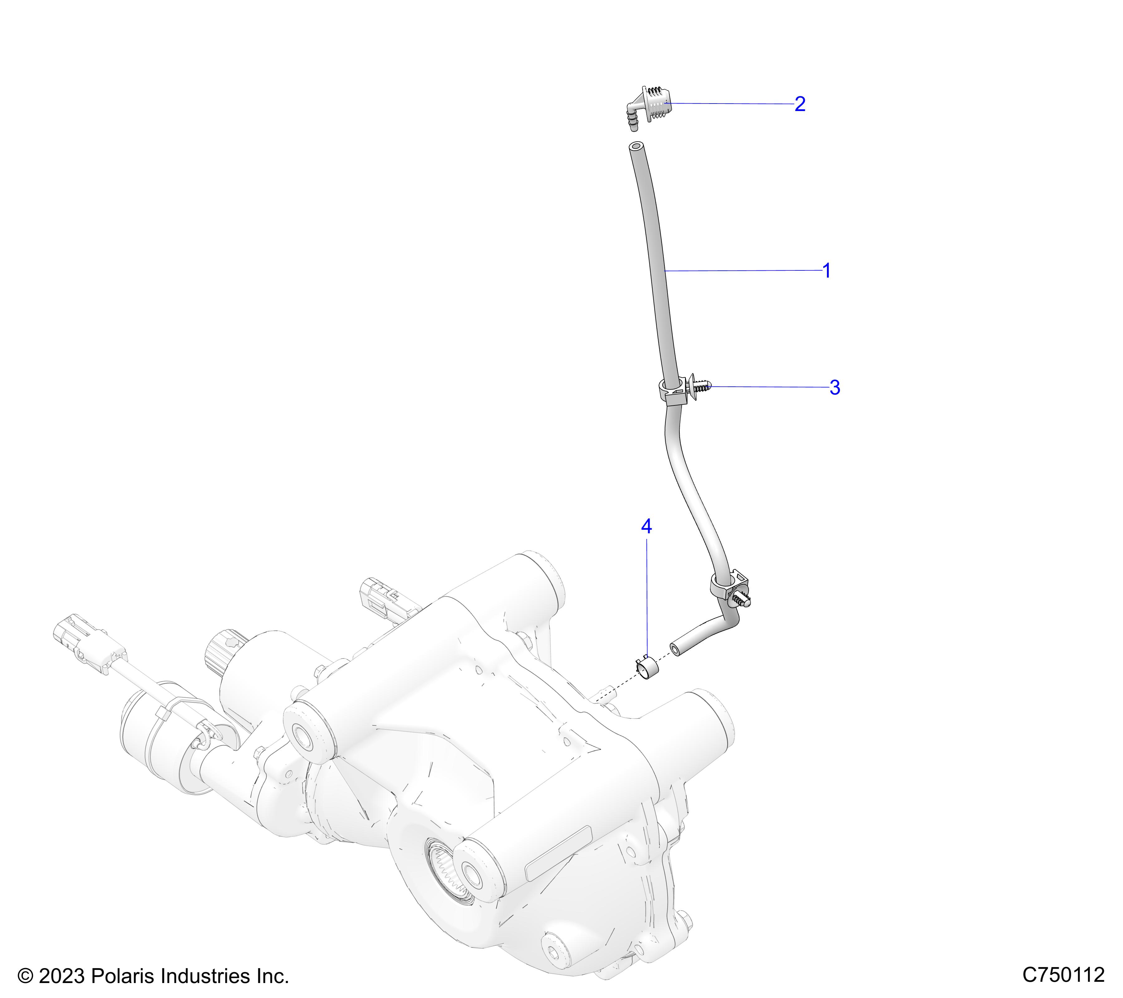 DRIVE TRAIN, FRONT GEARCASE VENTING - Z25XPE92A/92B (C750112)