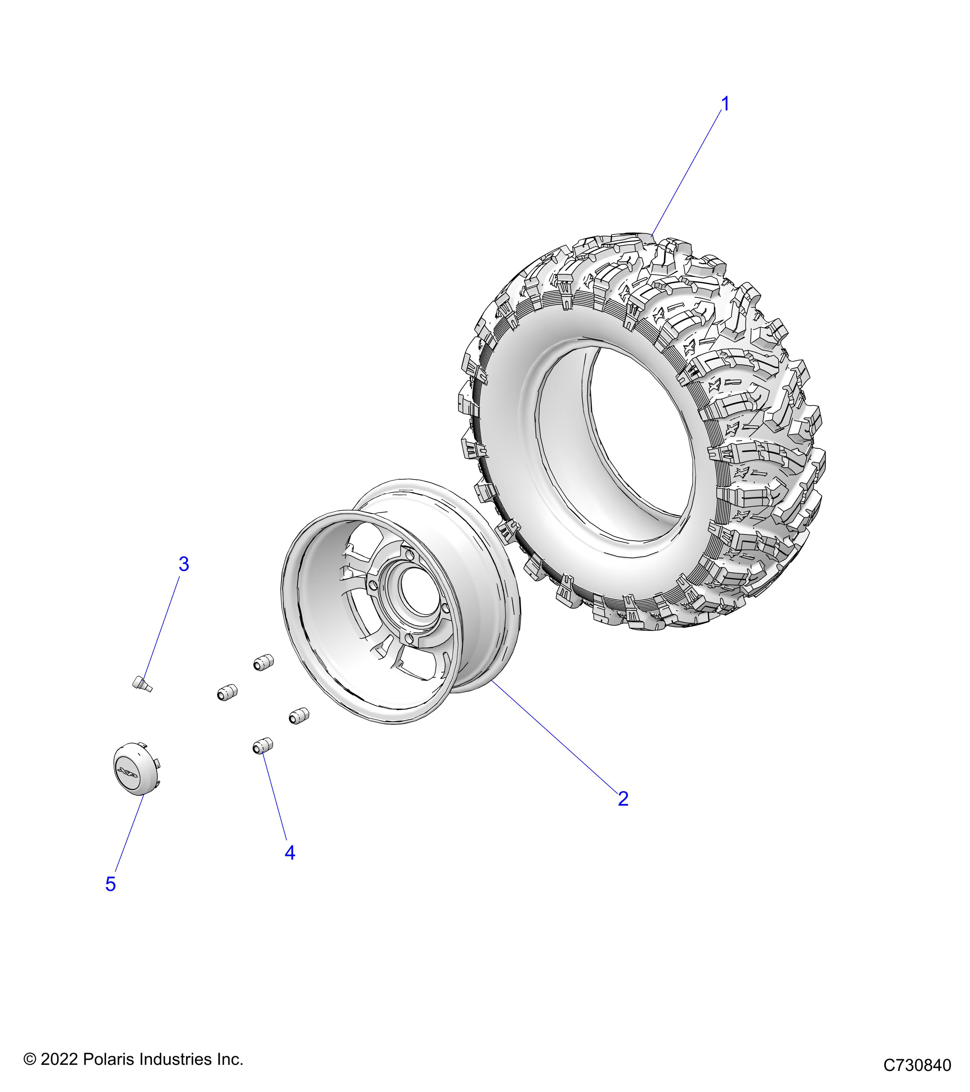 WHEELS, FRONT - R23RRED4FA/DA/SD4CA/CK (C700501)