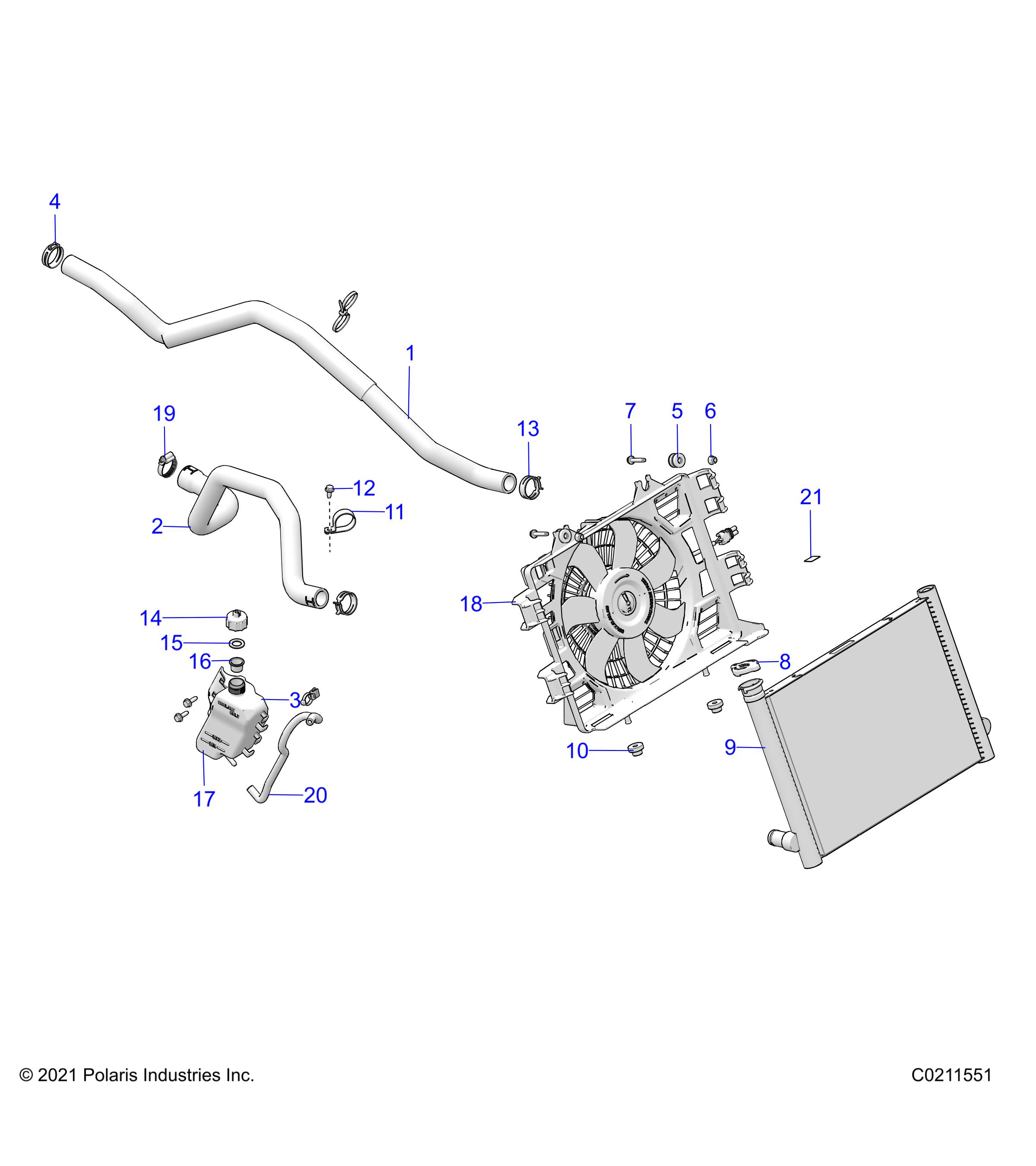 ENGINE, COOLING SYSTEM - A23SYE95PM (C0211551)