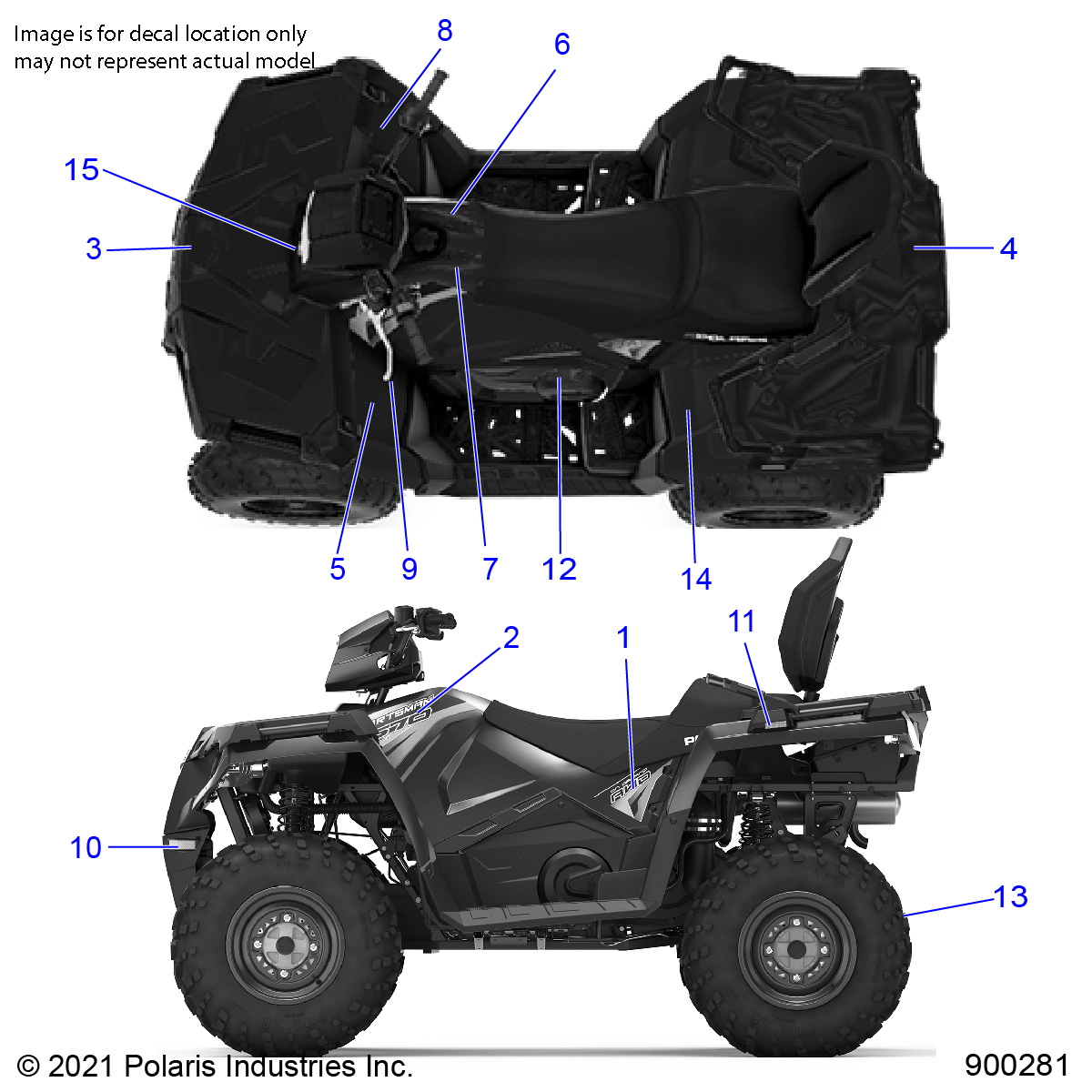 BODY, DECALS - A21SDA57A5 (900281)