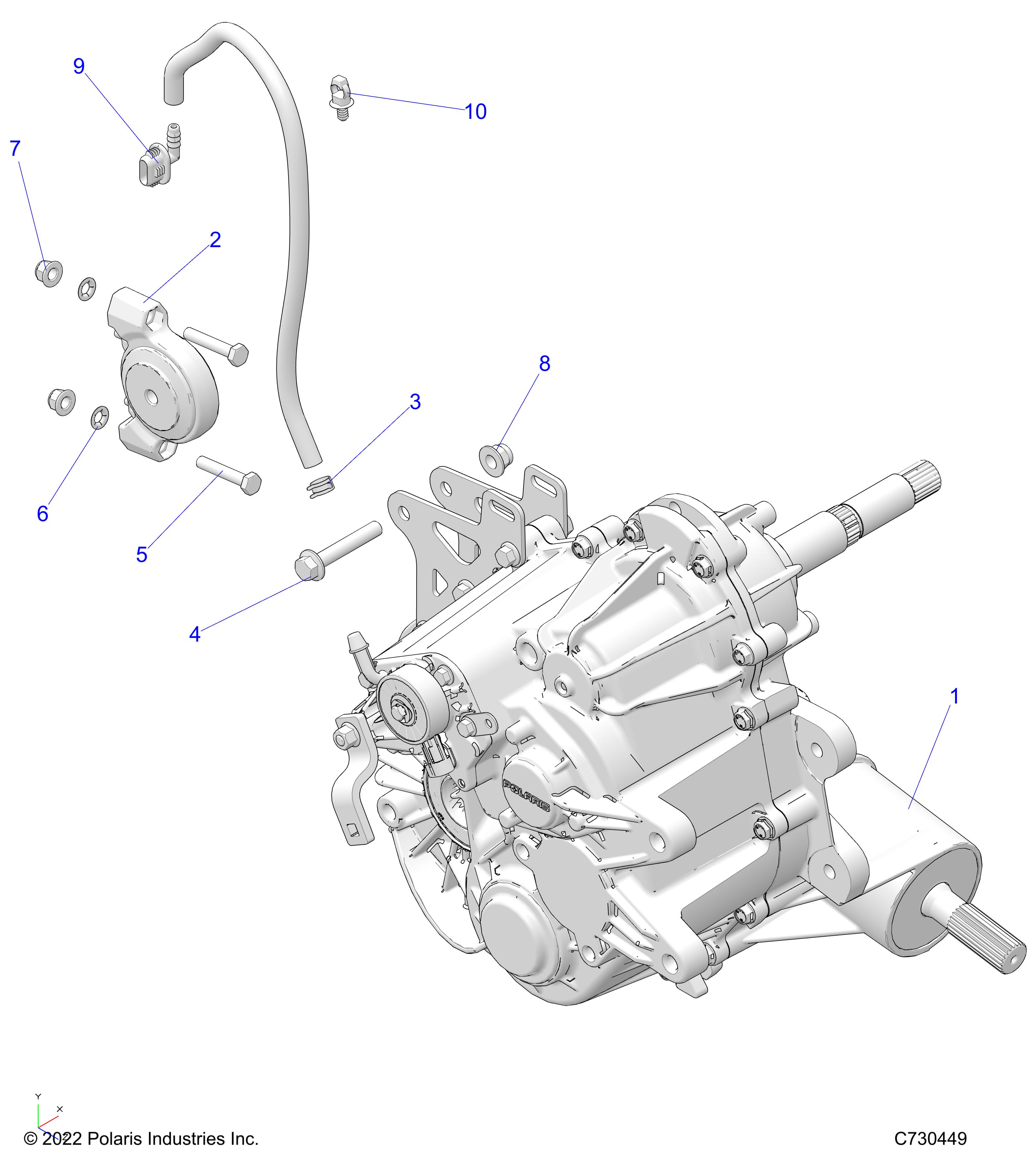 DRIVE TRAIN, MAIN GEARCASE MOUNTING - R25MAE57B5/B6 (C730449)