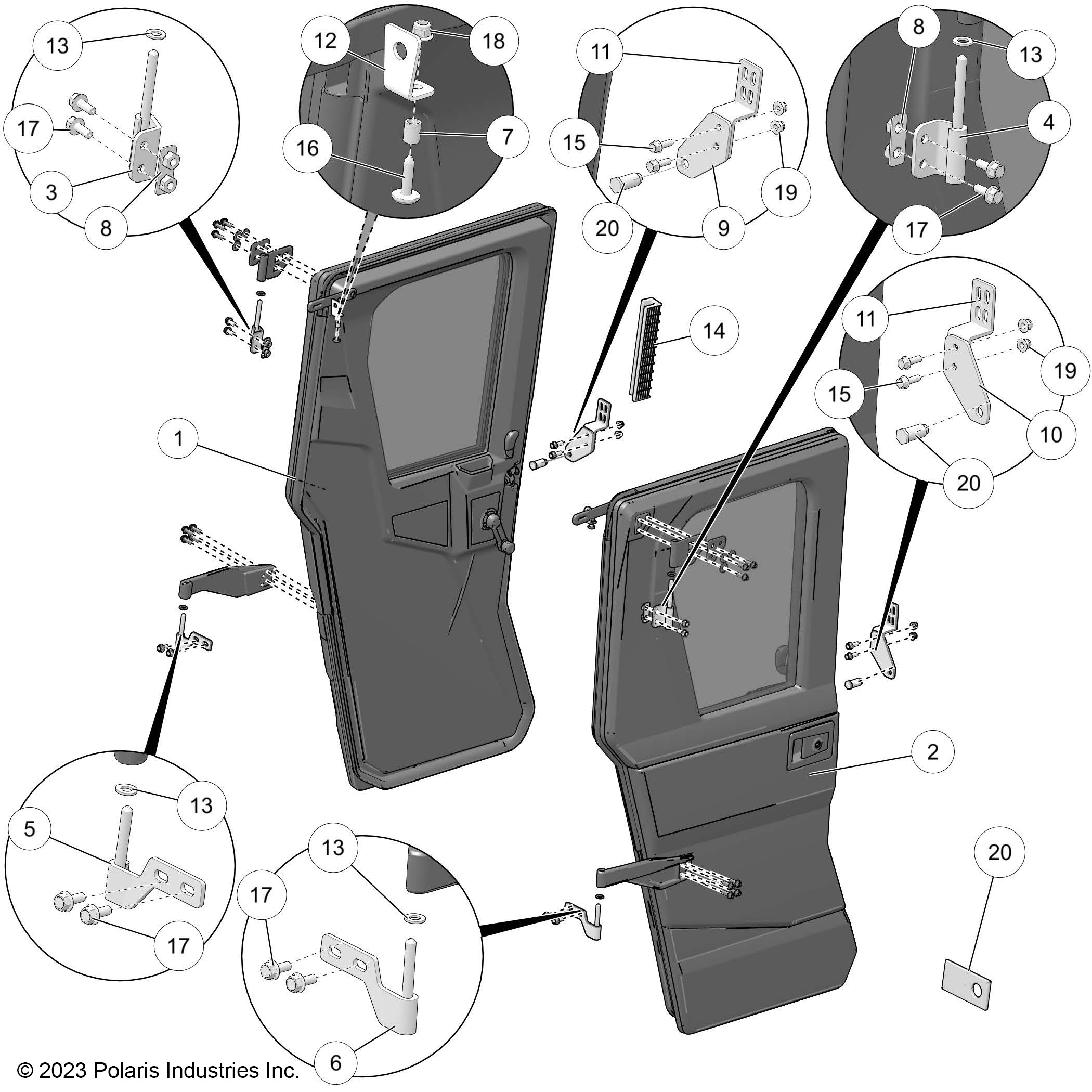 BODY, DOOR, PREMIUM, REAR - D24M4U57B4/W57B4 (9931459r02)