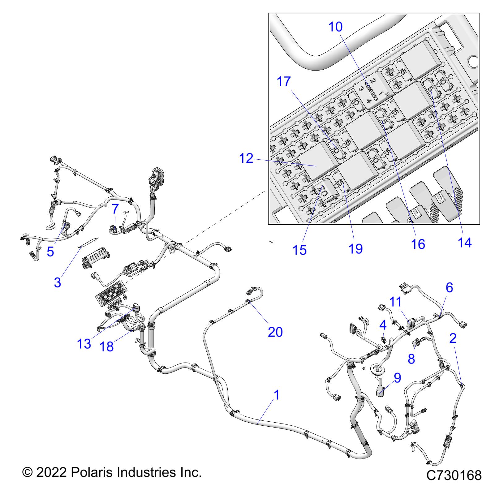 ELECTRICAL, WIRE HARNESS - R22M4A57B1 (C730168)