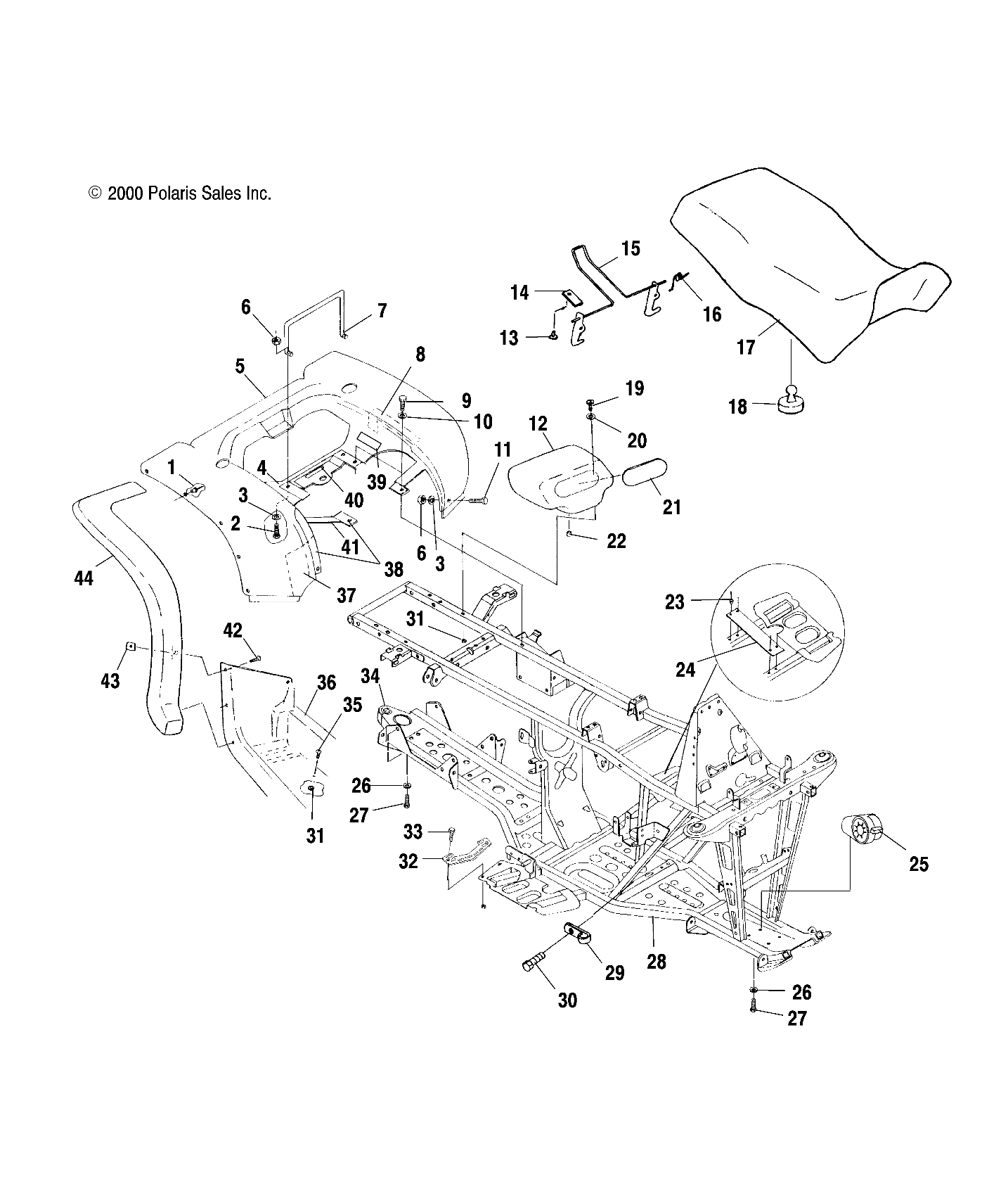 REAR CAB and SEAT - A00CH33AA (4957715771A005)