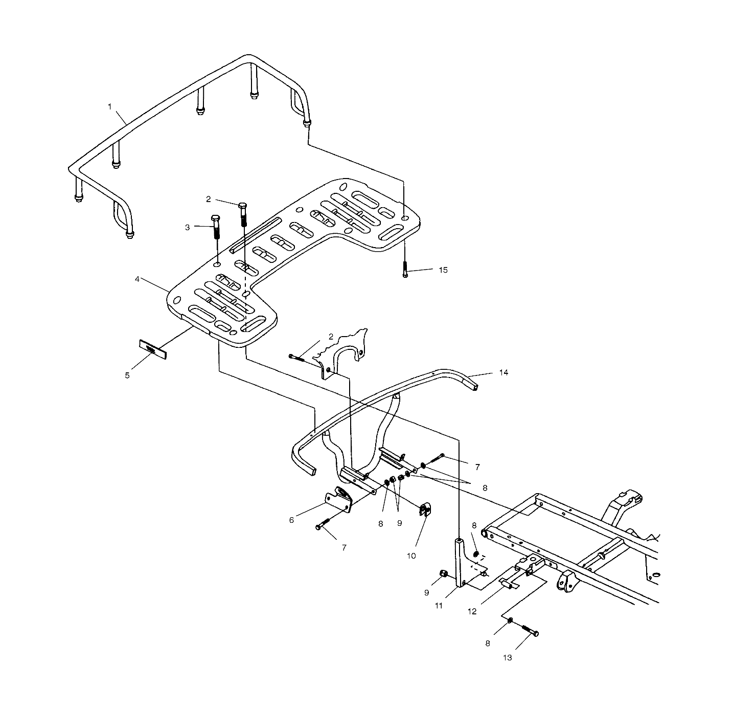 REAR RACK MOUNTING - A00CH33AA (4957715771A008)