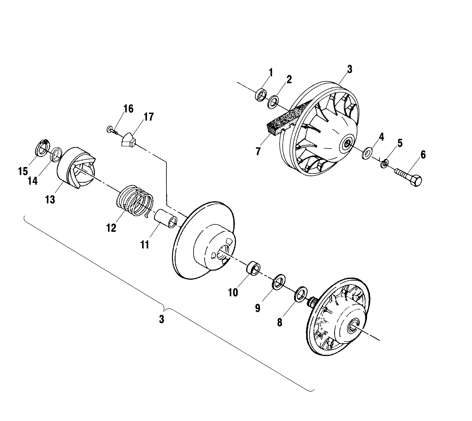 DRIVEN CLUTCH - A00CH33AB (4957715771C004)