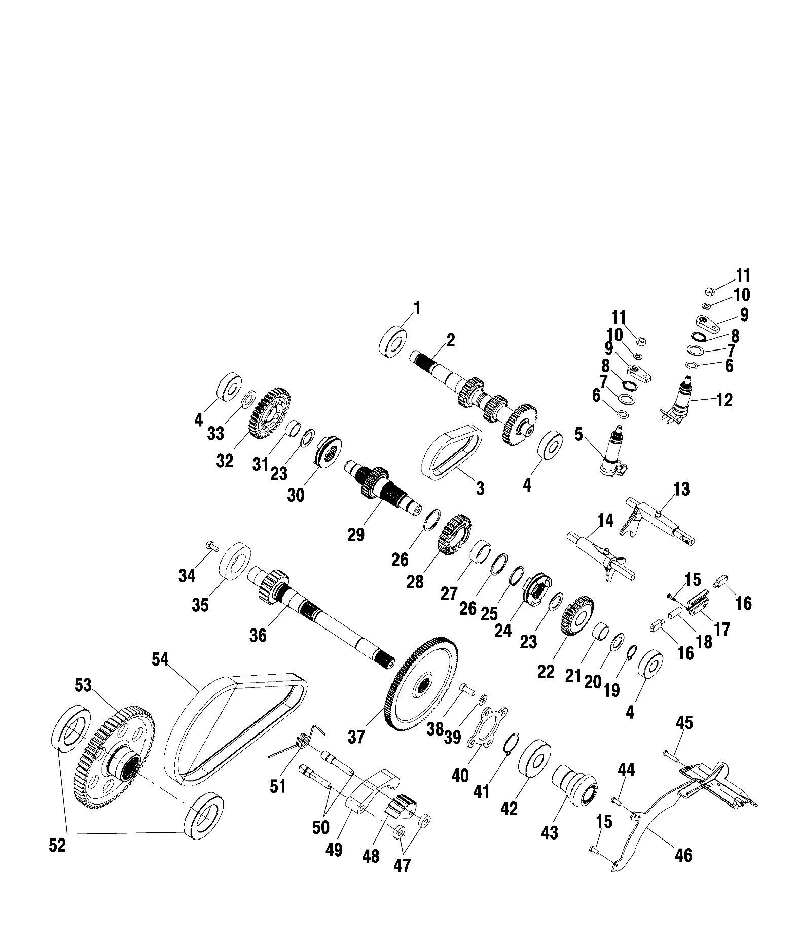 GEARCASE (Internal Components) - A00CH33AB (4957715771C013)