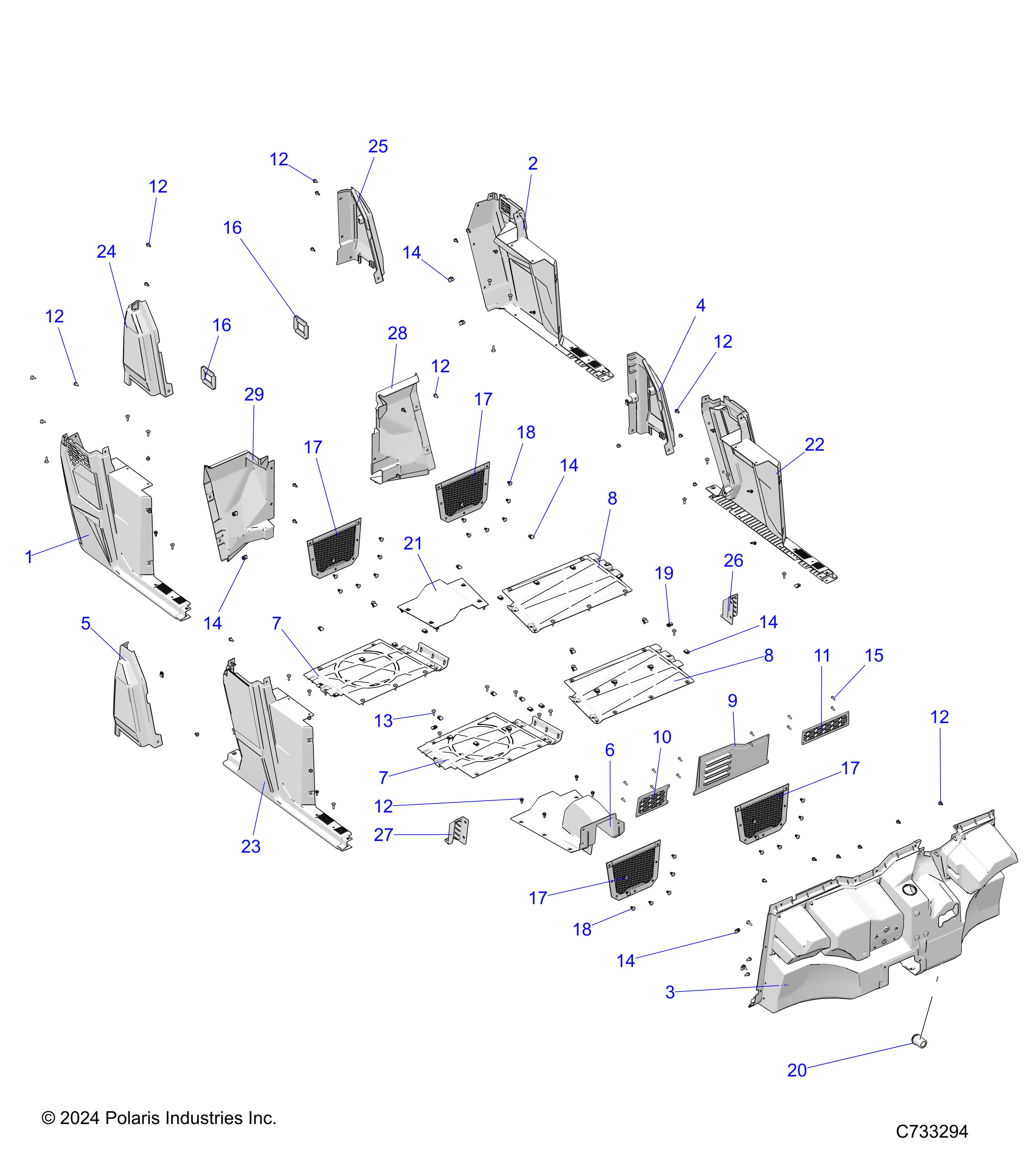 BODY, FLOOR AND ROCKERS - R25M4U57Z5/B5/Z6/B6 (C730926)