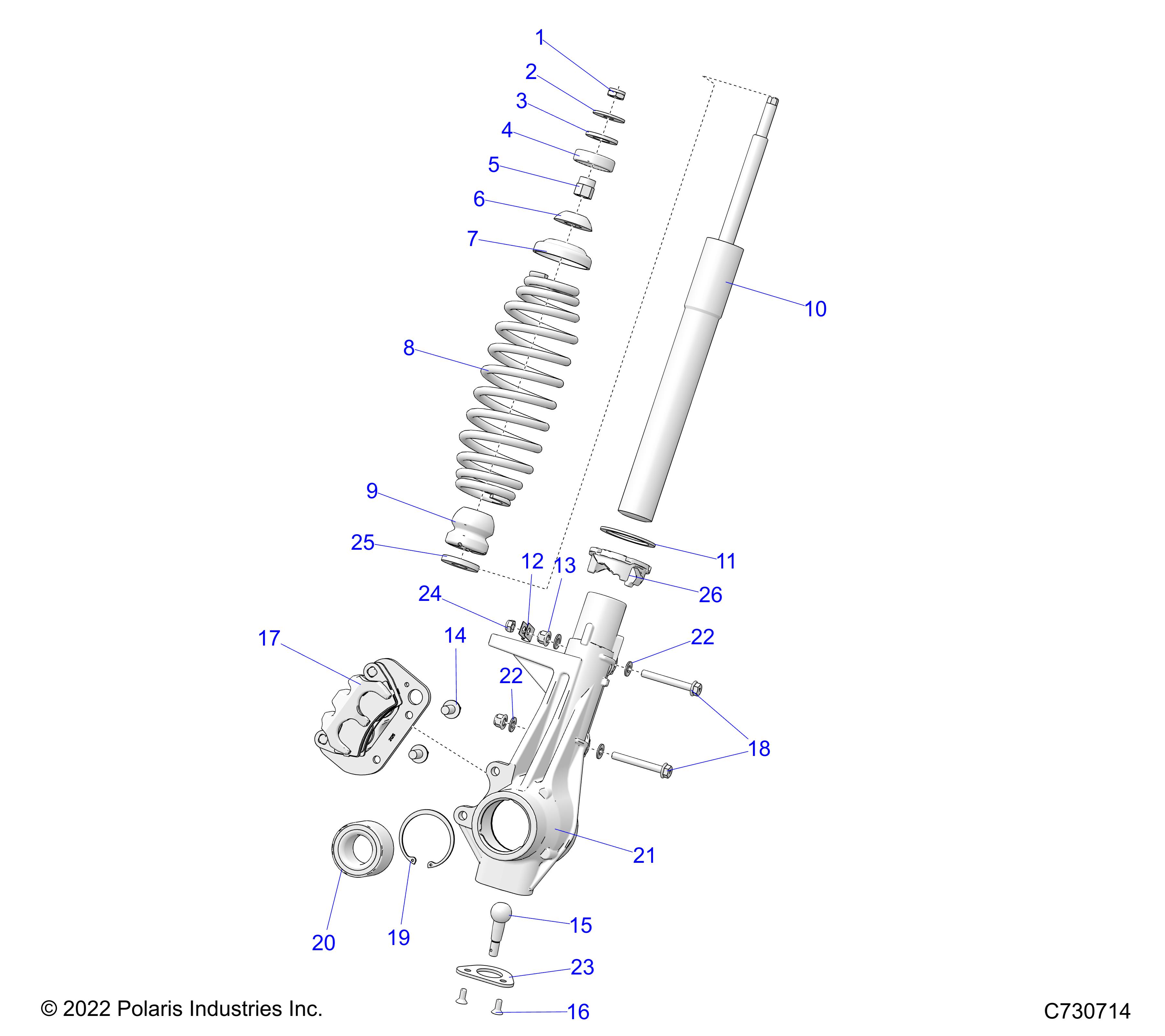 SUSPENSION, FRONT STRUT - R25CDA57A1 (C730714)