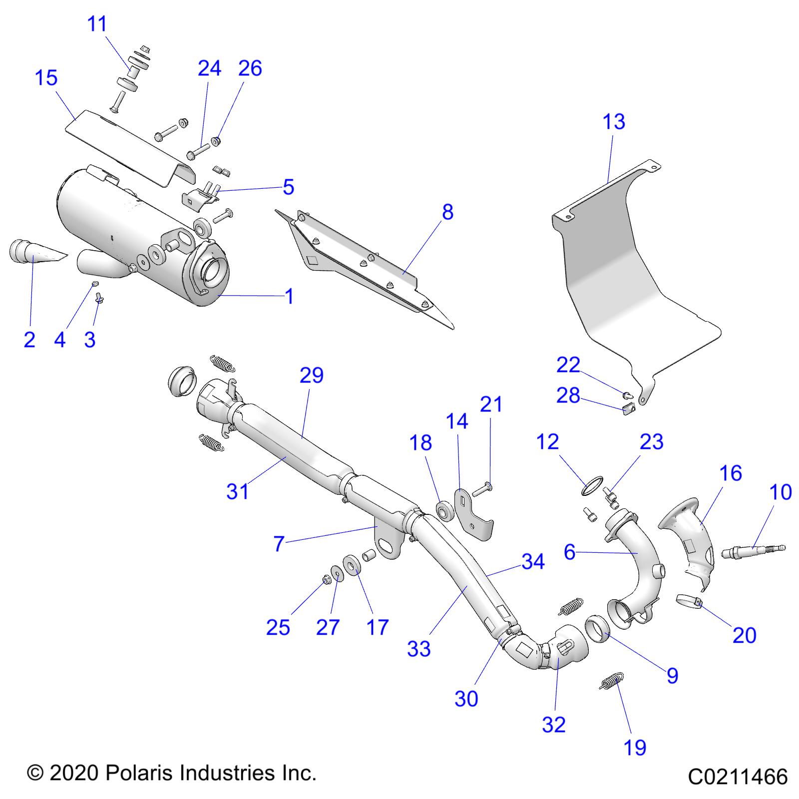 ENGINE, EXHAUST - A22S6E57F1/FL (C0211466)