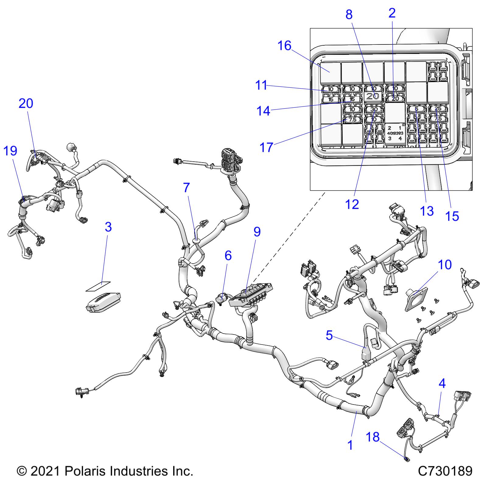 ELECTRICAL, WIRE HARNESS - R22RRS99CM/FM/C9/F9/EF9/EFM (C730190)