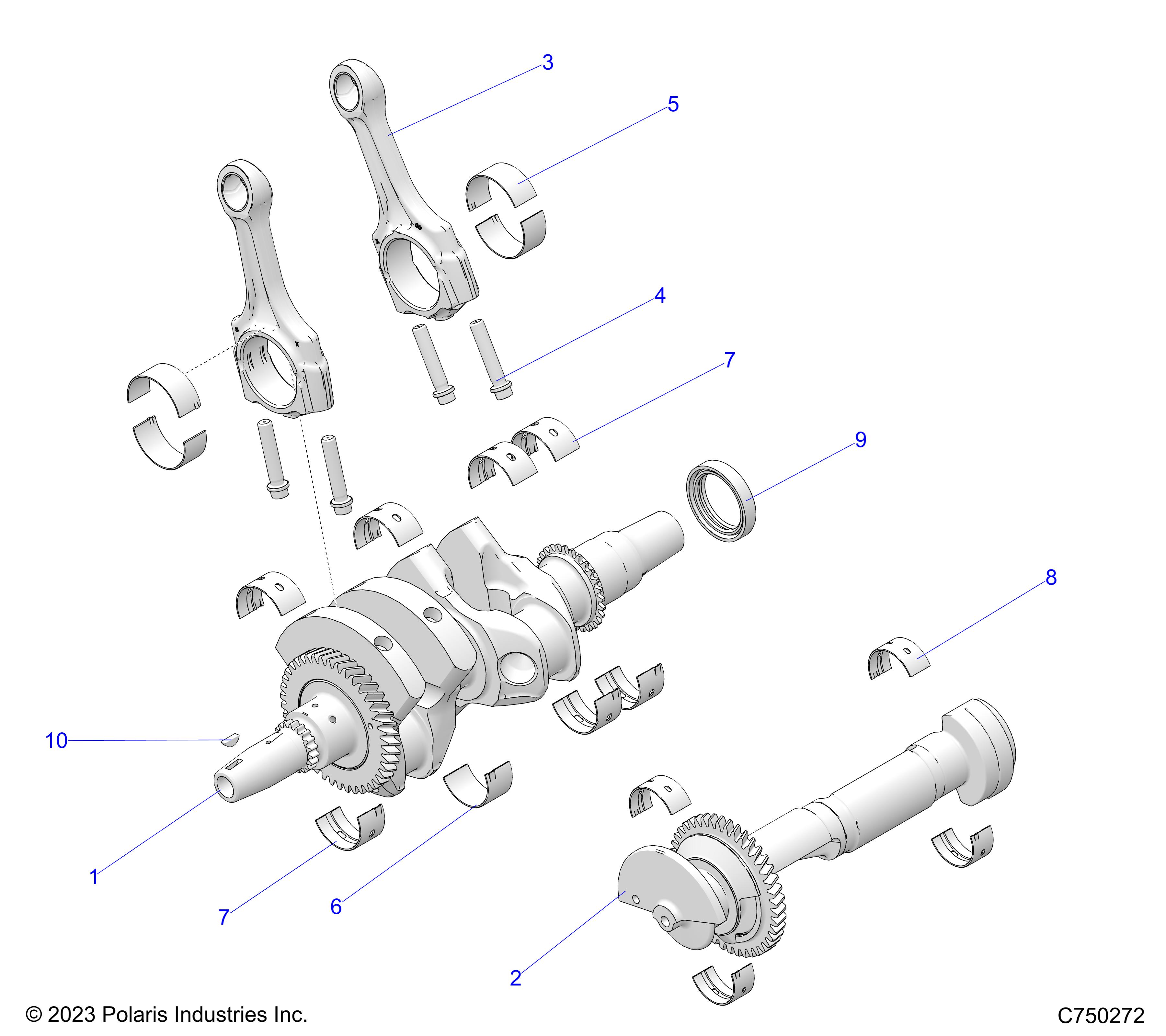 ENGINE, CRANKSHAFT AND BEARINGS - Z25XPB92AP/BP (C750272)