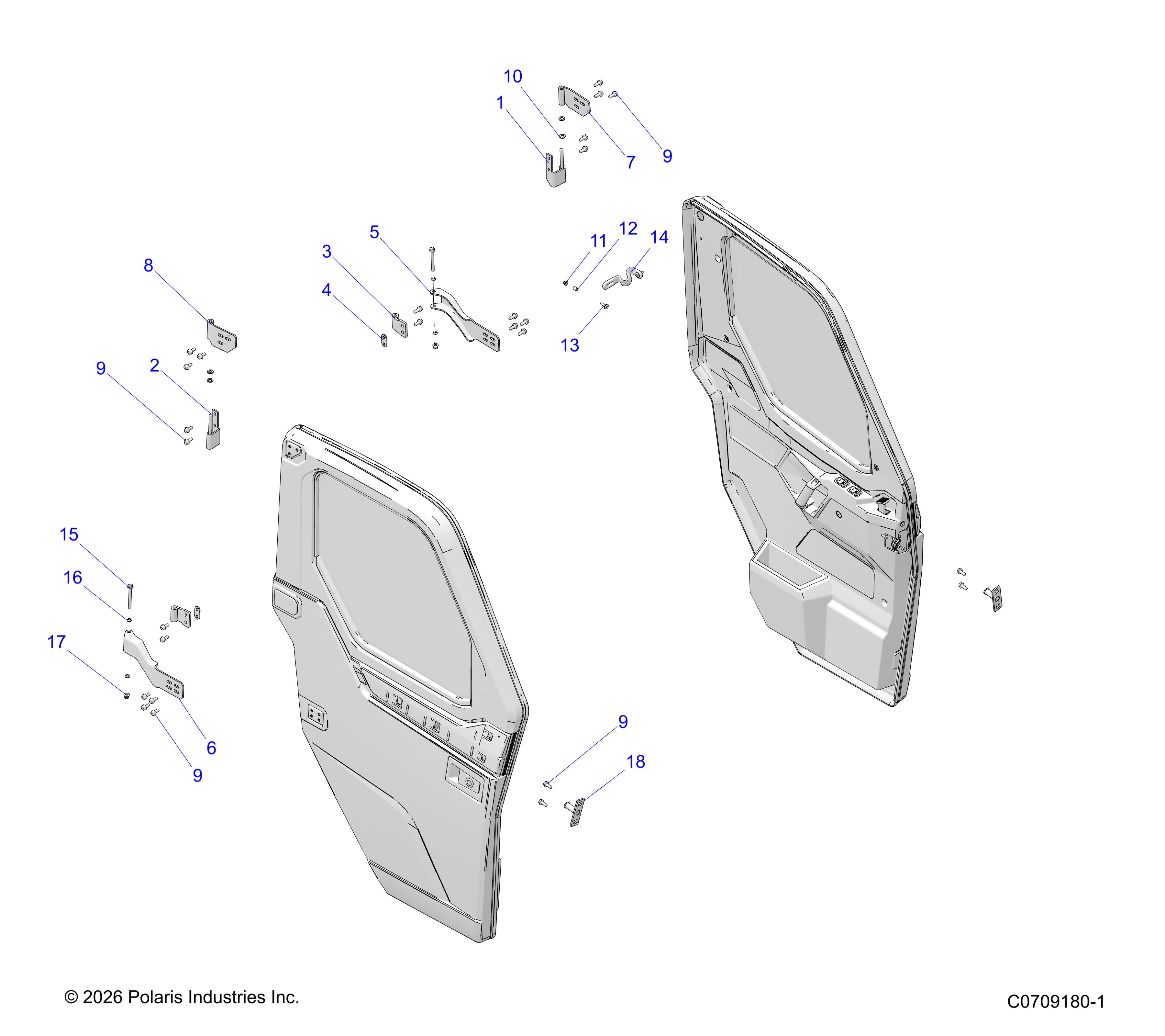 BODY, DOOR, FRONT MOUNTING
