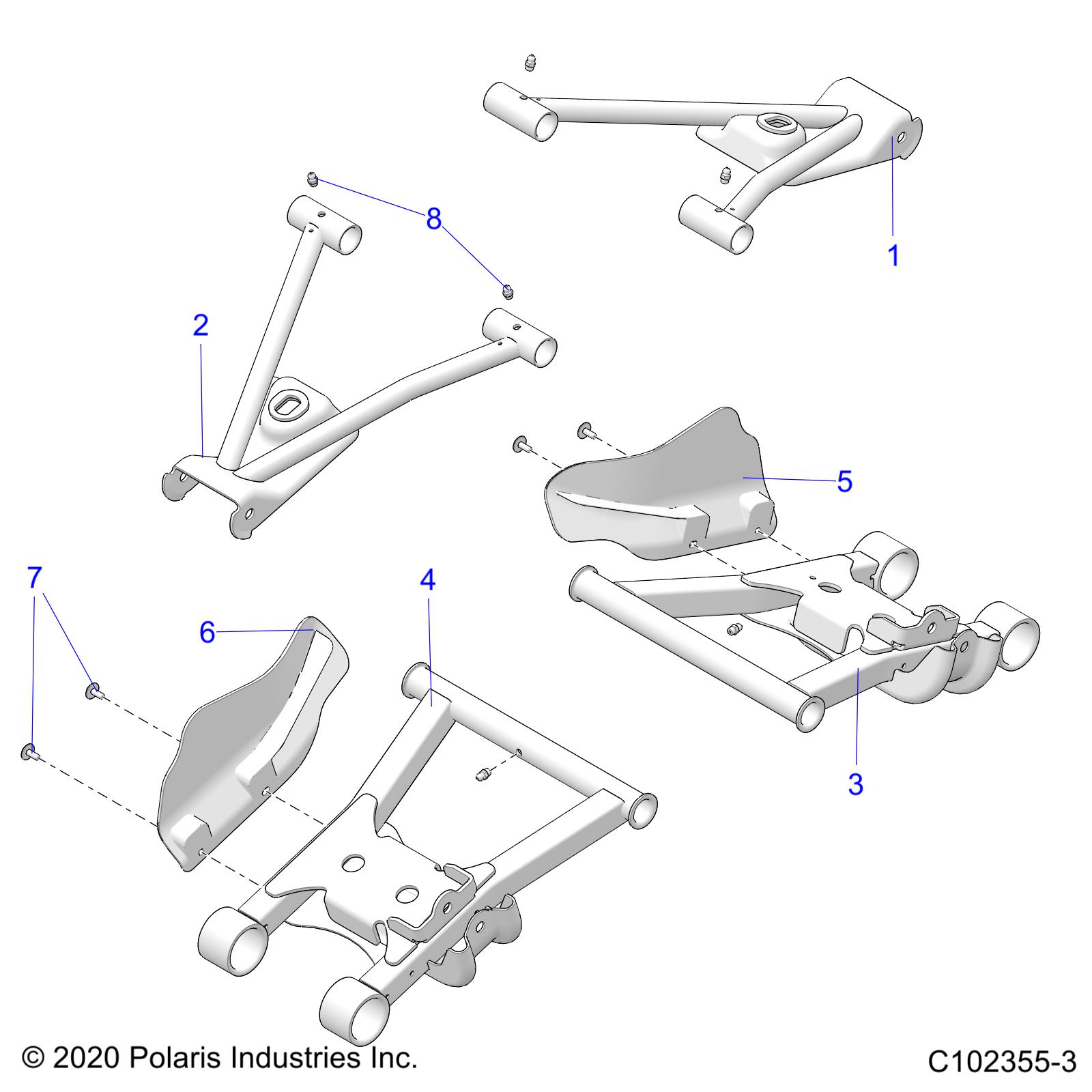 SUSPENSION, REAR CONTROL ARMS - A24S6E57A1 (C102355-3)