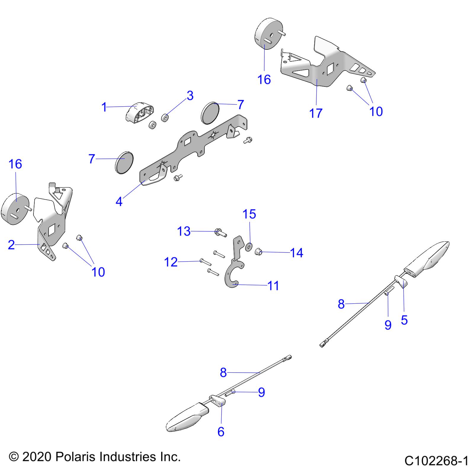 ELECTRICAL, TURN SIGNALS and LICENSE PLATE - A20SVE95PR (C102268-1)