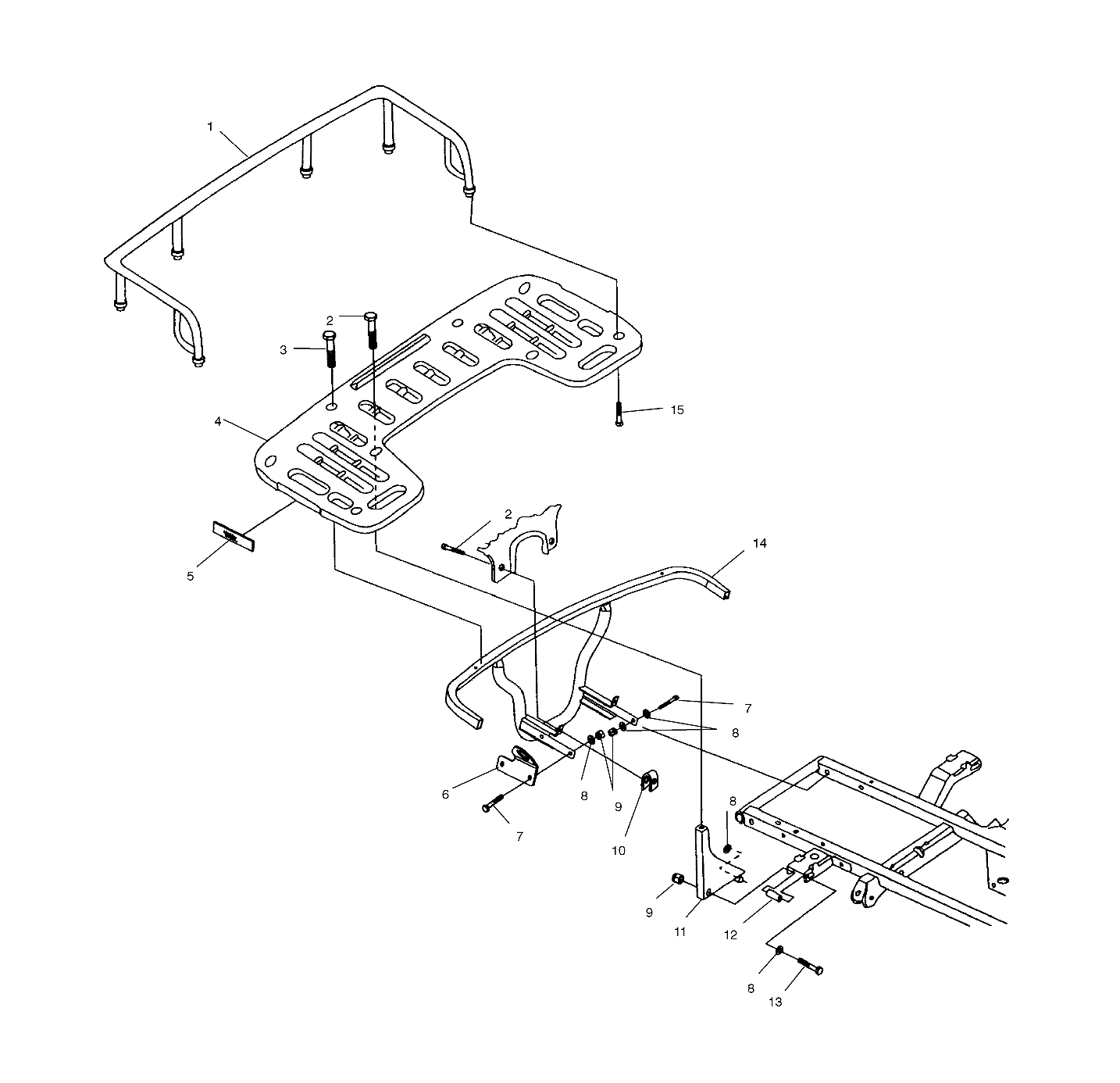 REAR RACK MOUNTING - A00CH33AC (4959905990A008)